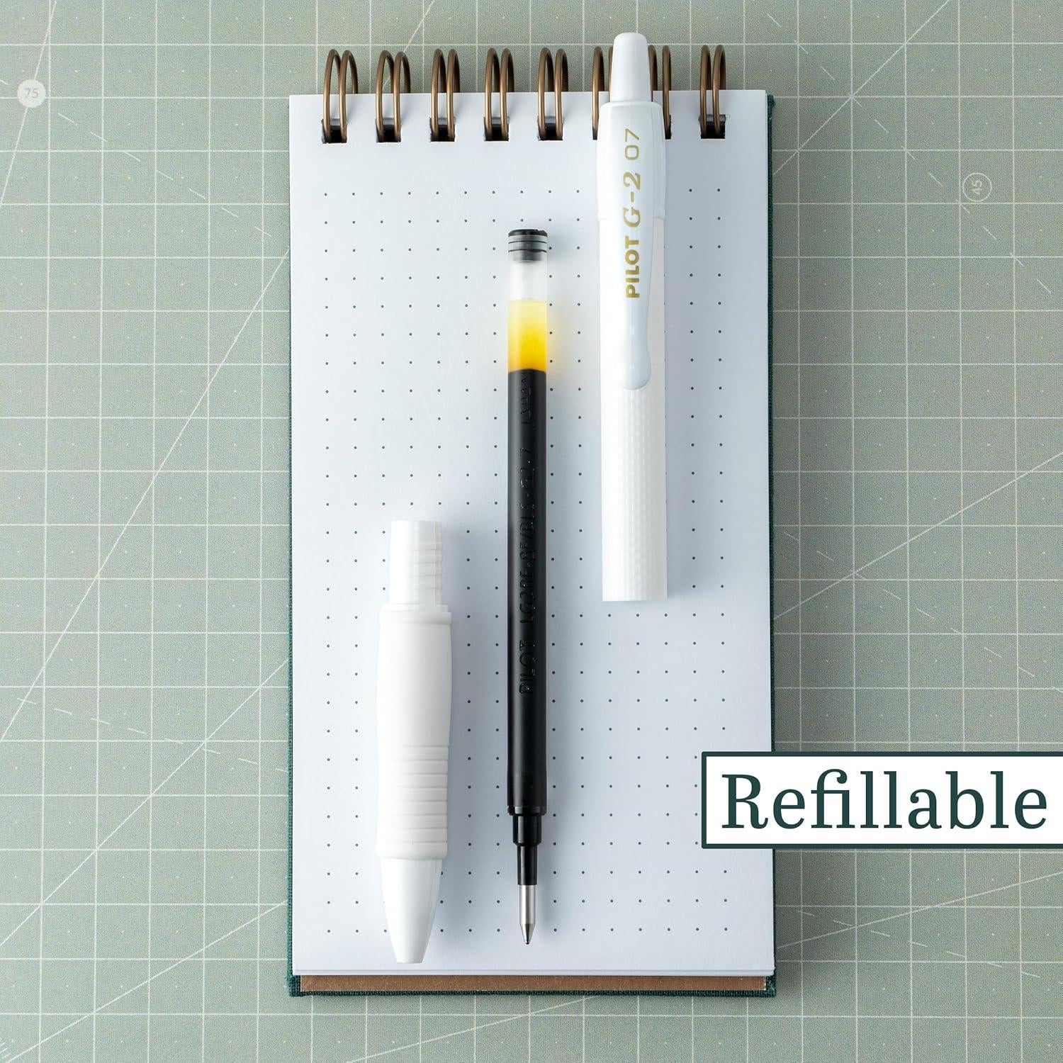 Bolígrafos de Gel Pilot G2 Edge Blanco 0.7 mm - Caja 8 Unidades