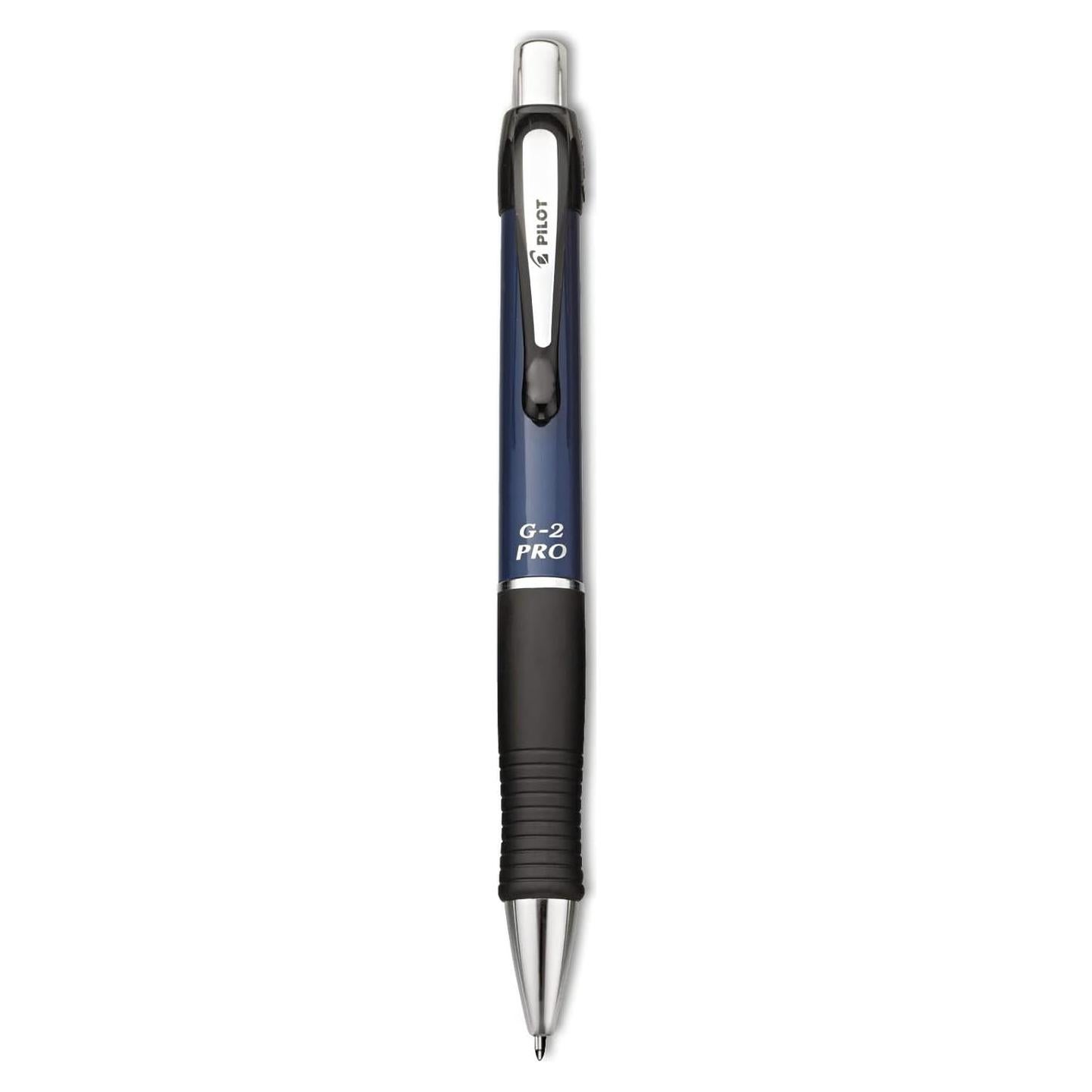 Bolígrafo Gel Pilot G2 Pro 0.7 mm Punta Fina Tinta Negra Barril Azul
