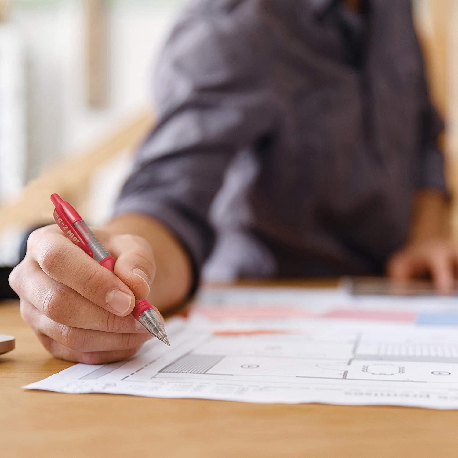 Bolígrafos de Gel Pilot G2 Mini 0.7mm Negro - Paquete de 12