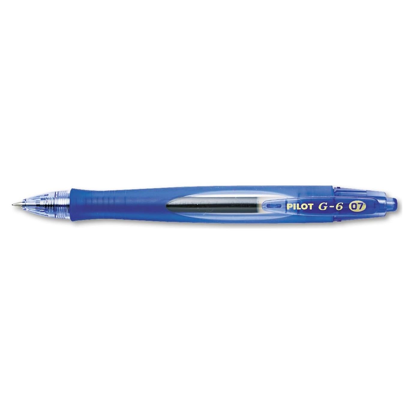 Bolígrafos de Gel Pilot G2, Punta Fina 0.7 mm, Azul, 12 Unidades