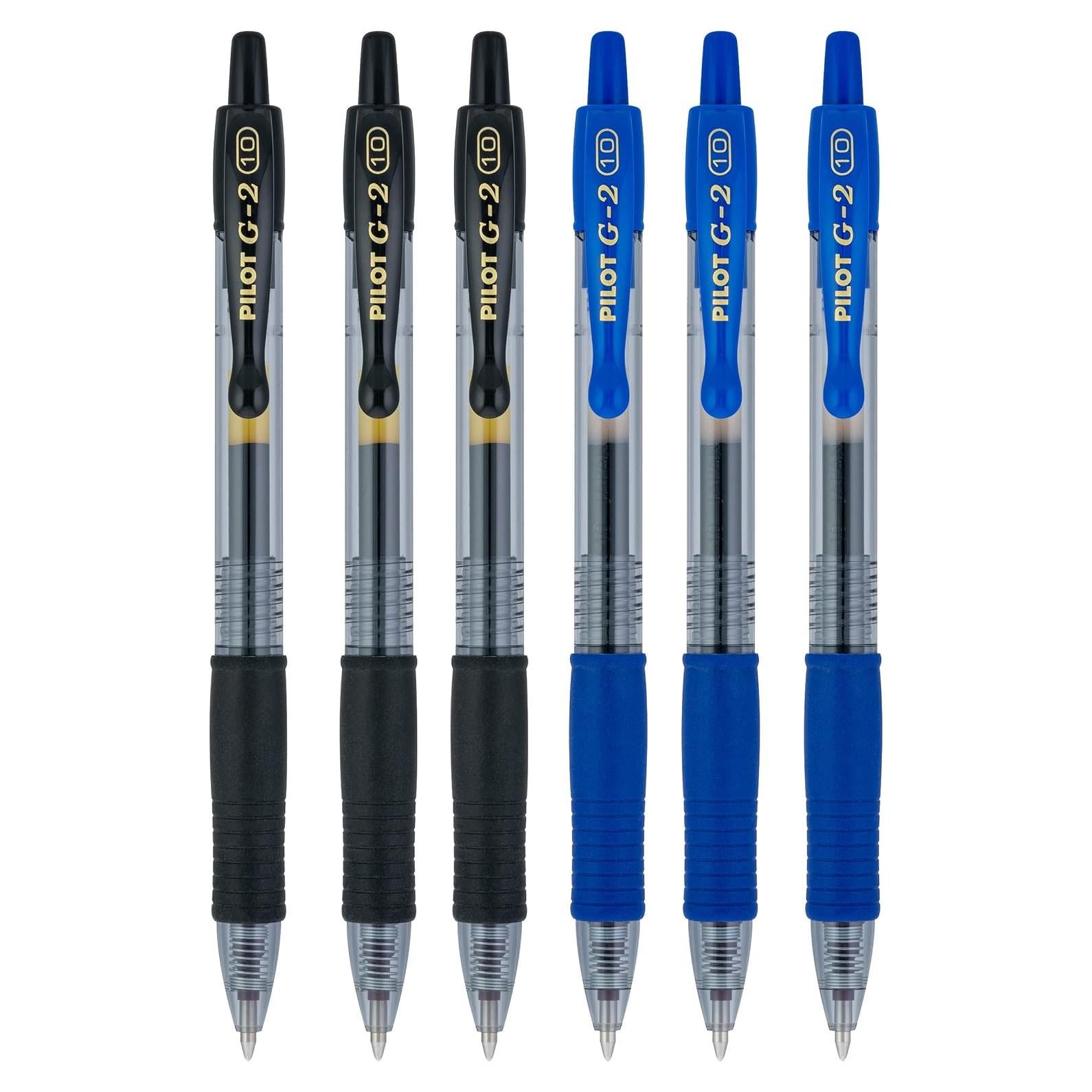 Paquete de bolígrafos Pilot G2 retráctiles de gel Bold 1.0mm - 6 unidades