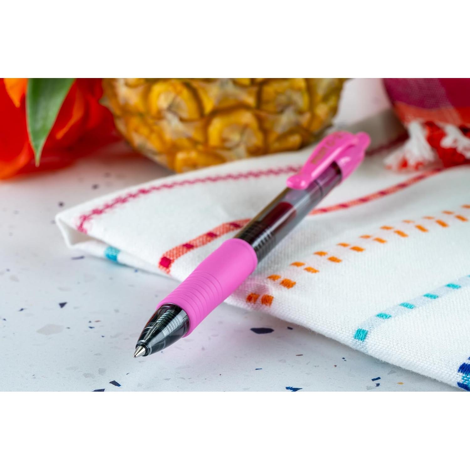 Bolígrafos de Gel Pilot G2 Rosa Claro 0.7mm - Paquete de 12