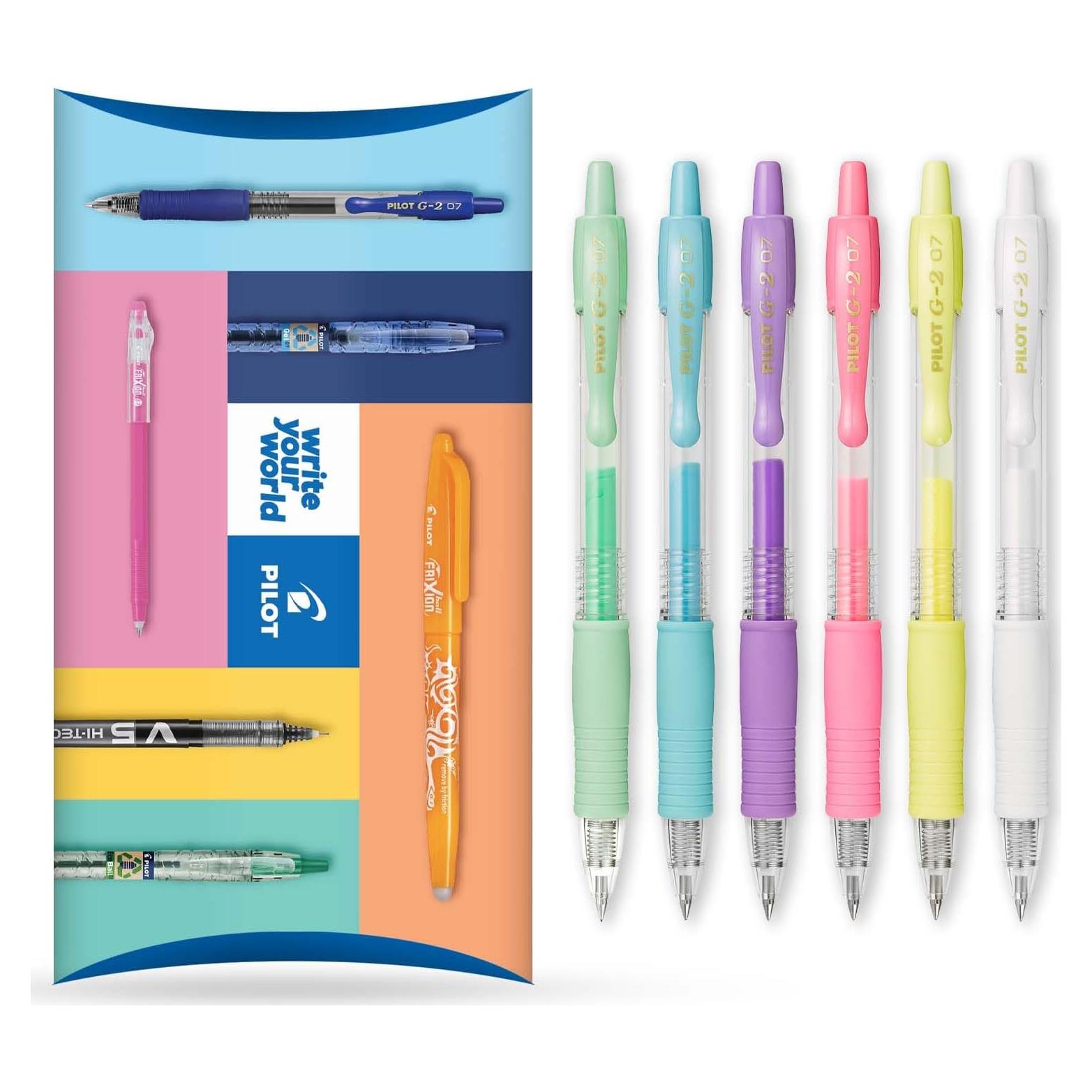 Bolígrafos de Gel Retráctiles Pilot G-2 - Set de 6 Pastel