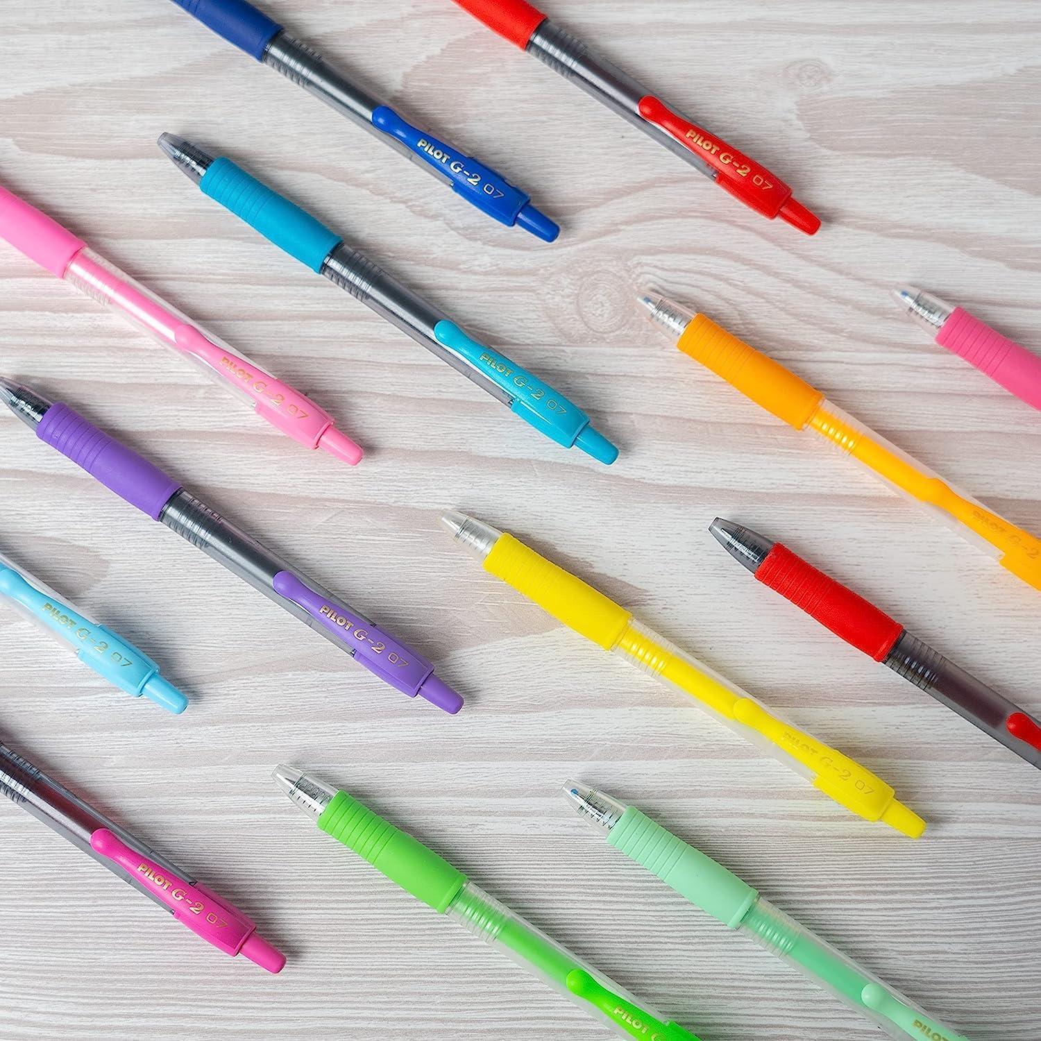 Bolígrafos de Gel Retráctiles Pilot G-2 - Set de 6 Pastel