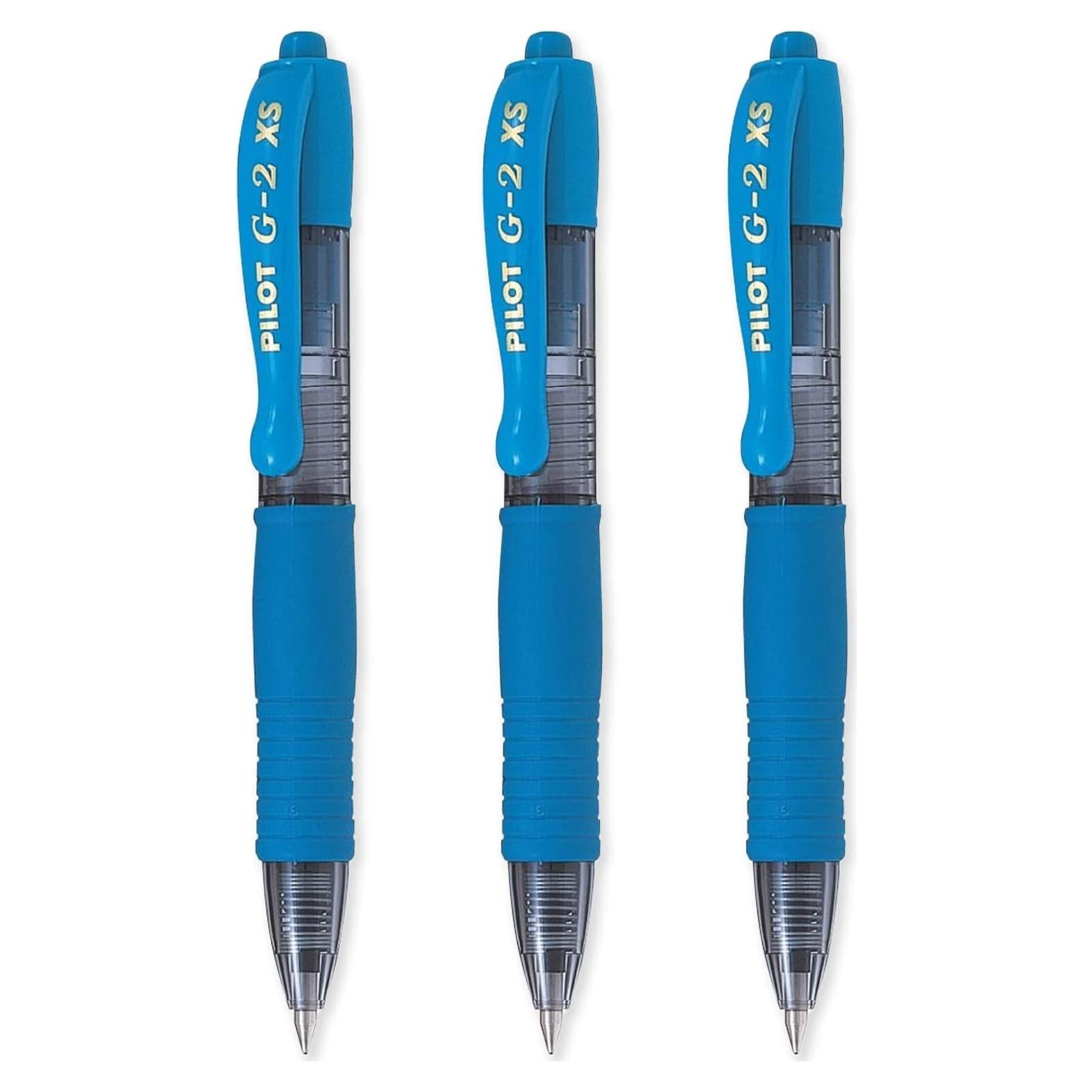Mini bolígrafos de gel Pilot G2-XS7 - Punta 0.7mm - Azul (3 unidades)