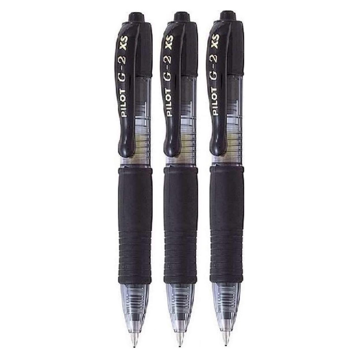 Bolígrafo Gel Retráctil Pilot G2 Pixie Negro 0.7mm Paquete de 3
