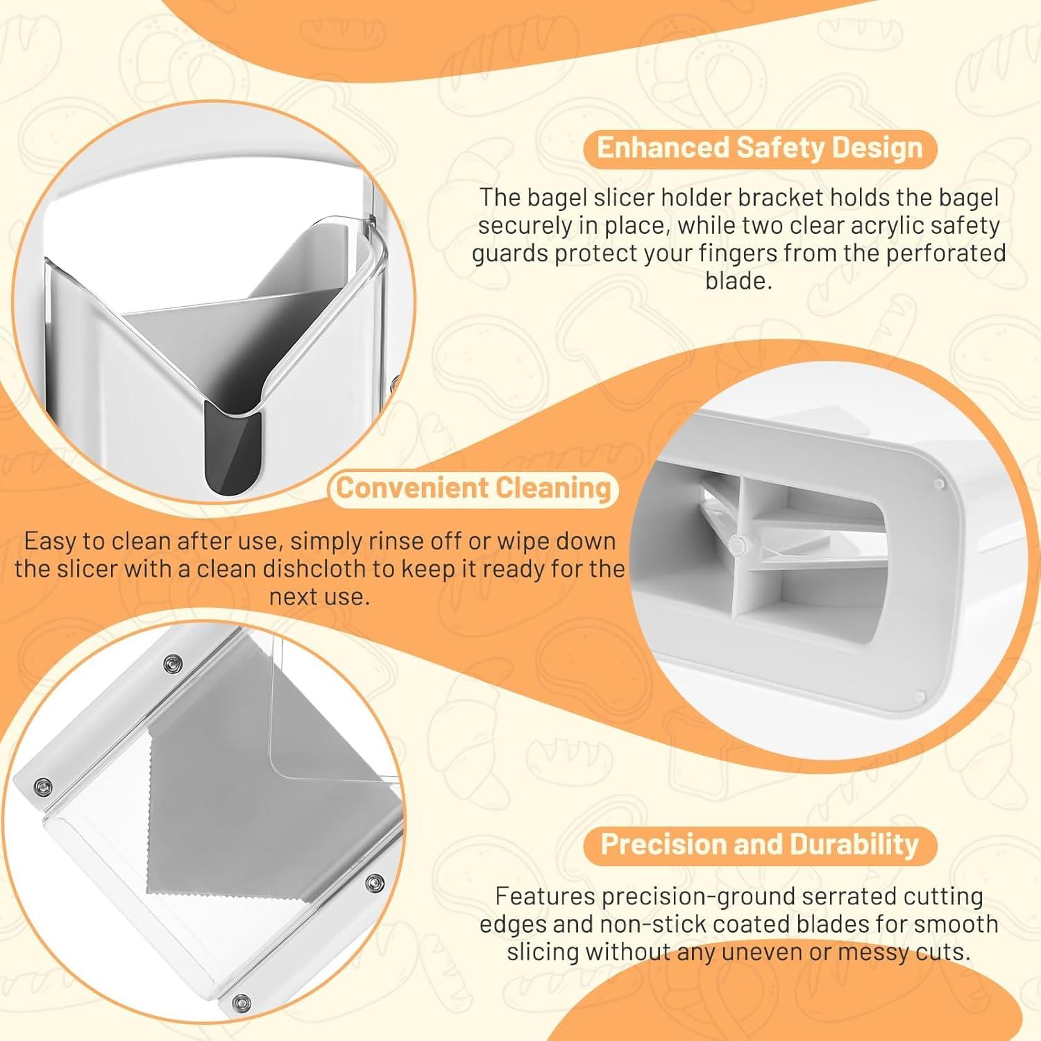 Cortador de Bagels Concy BSL001 - Corte Seguro y Limpio - ABS y Acero Inoxidable