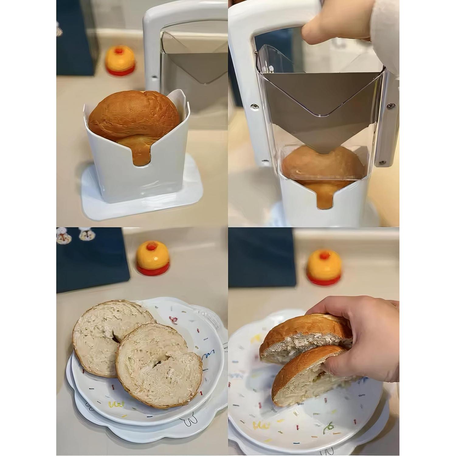 Cortador de Bagels EverDwell Acero Inoxidable Blanco 11.43 cm