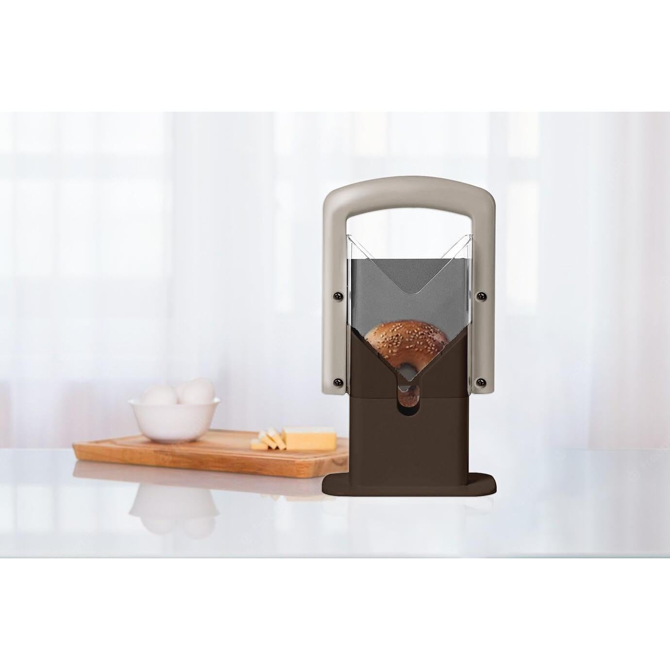 Cortador de Bagels WDEY de Acero Inoxidable Plata 22.4 cm