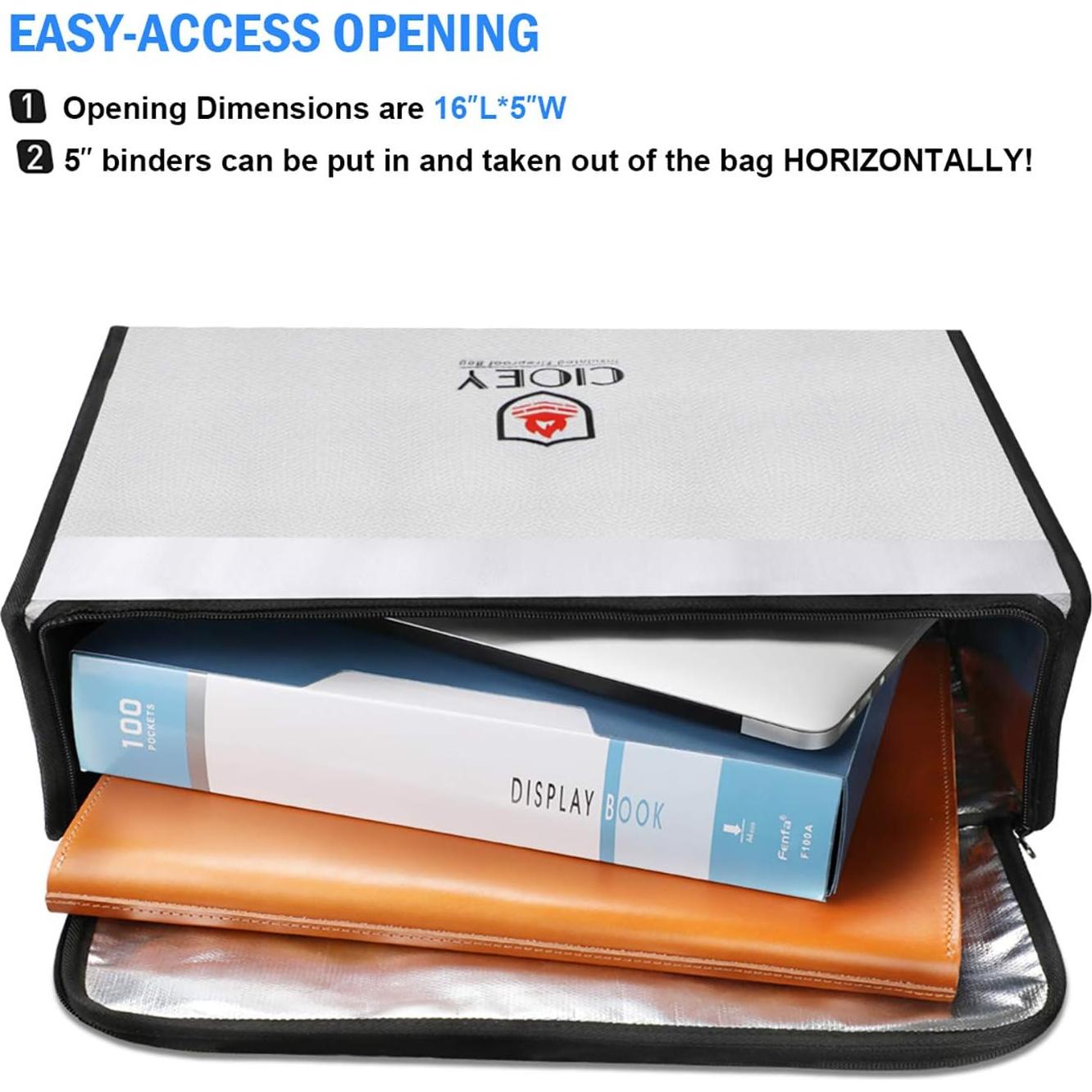 Bolsa de Documentos a Prueba de Fuego Cioey XL 40.64x12.7cm