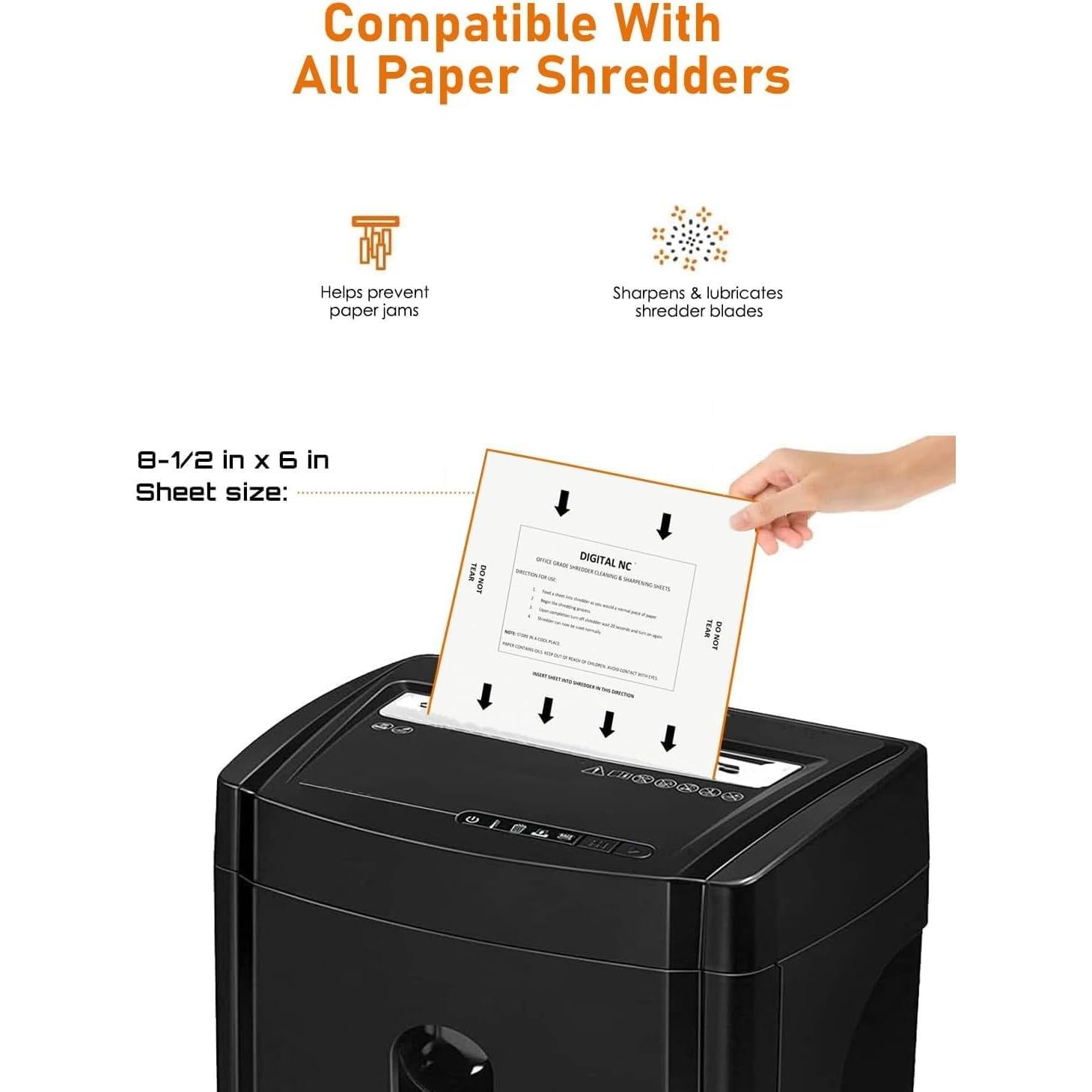 Hojas de Afilado y Lubricación Digital Nc para Destructoras - Paquete de 5