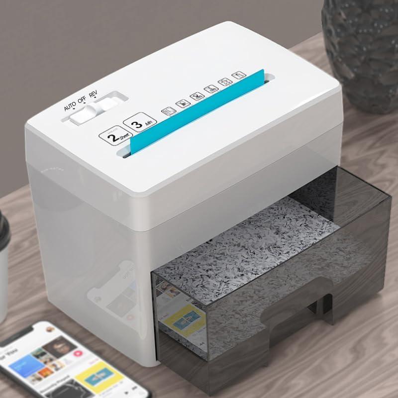 Destructora de Papel Micro Corte Suntech 2 Hojas A4 Blanca