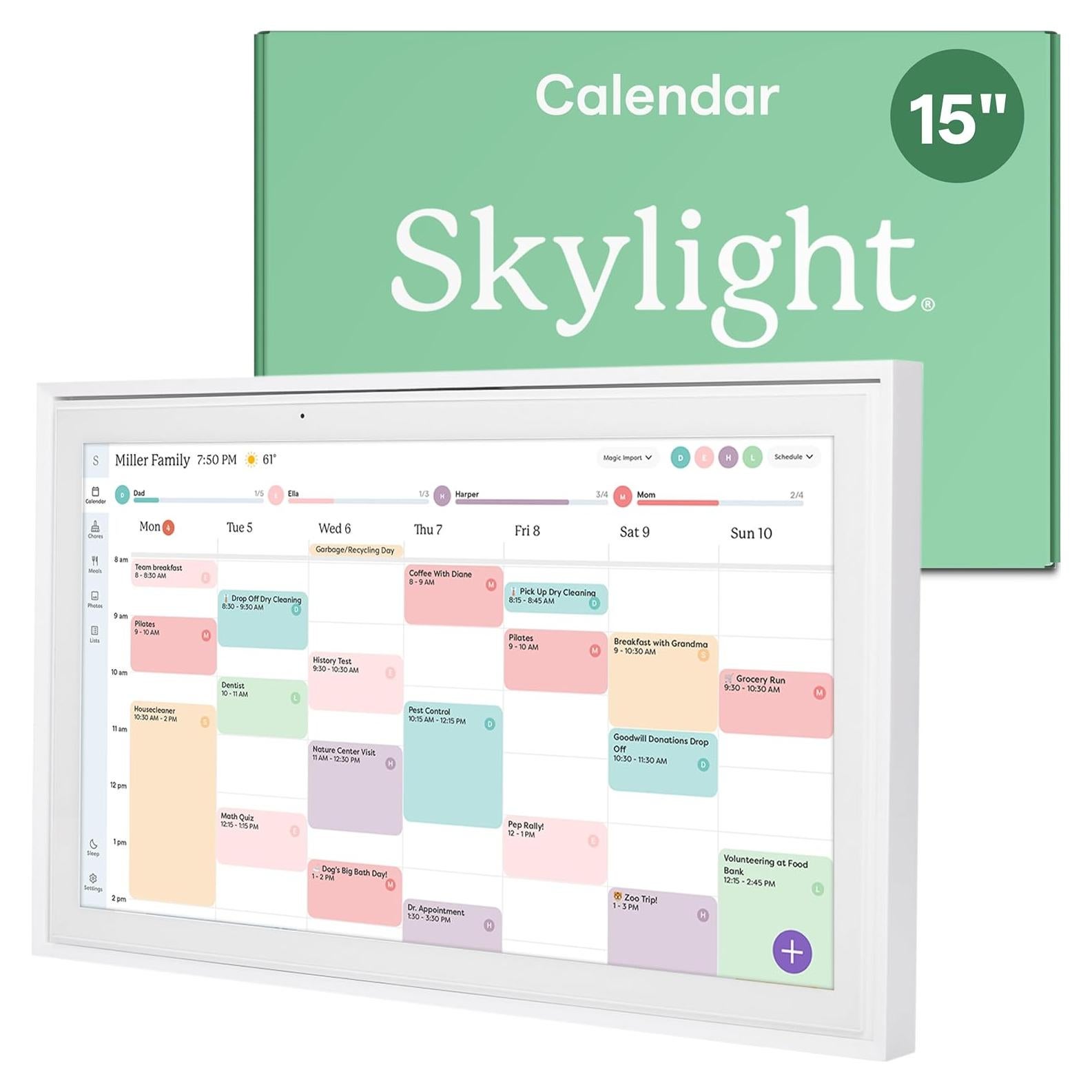 Calendario Digital Skylight 15.4" - Planificador de Pared Interactivo 2025