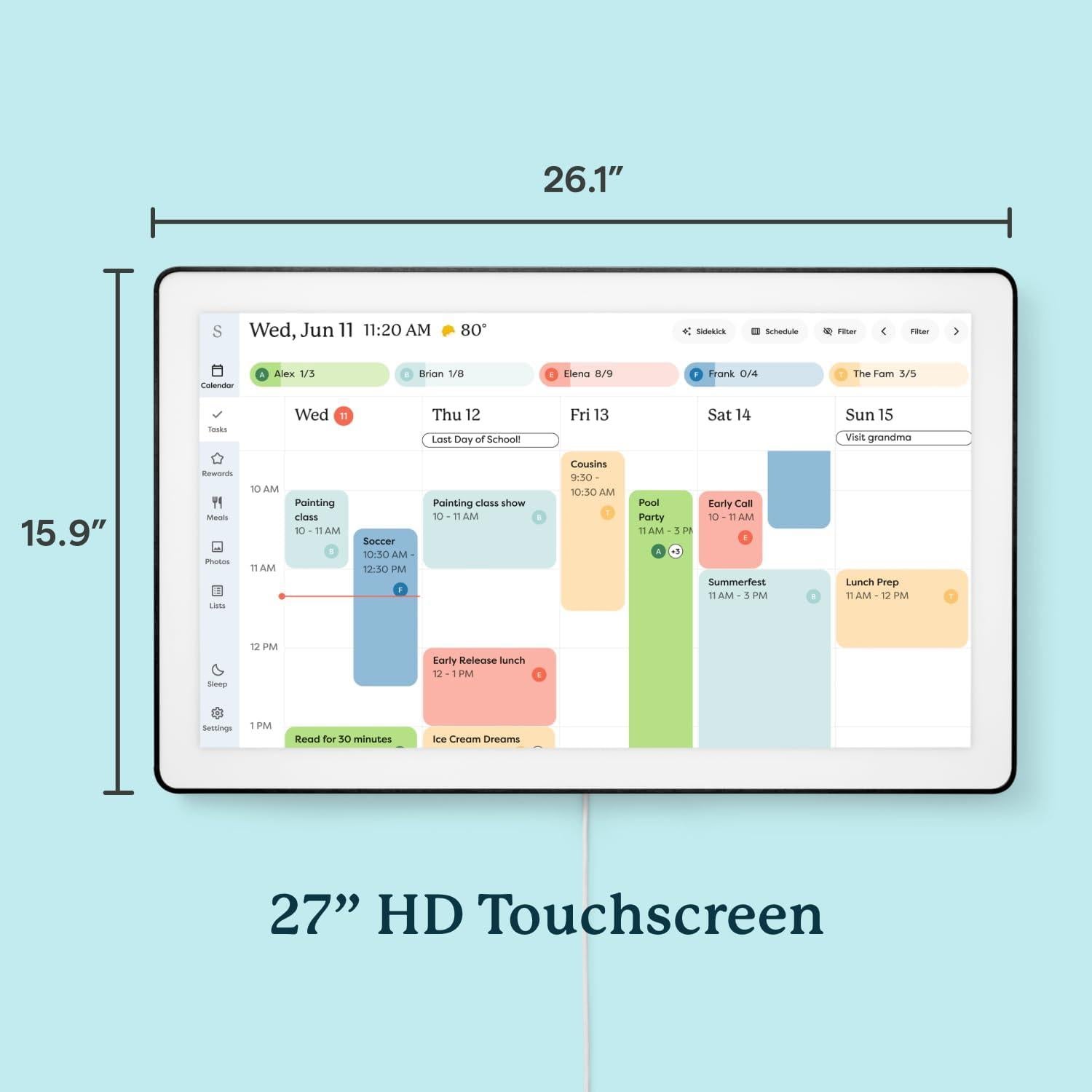Calendario Digital Skylight Max 27" Pantalla Táctil HD