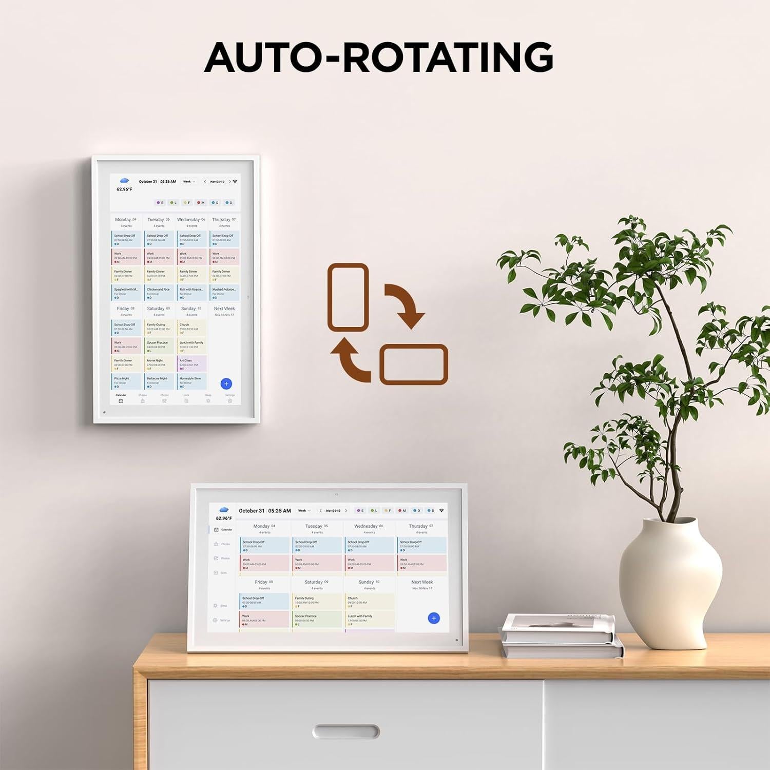 Calendario Digital Inteligente Mezed 10.1" Blanco - Planificador Familiar