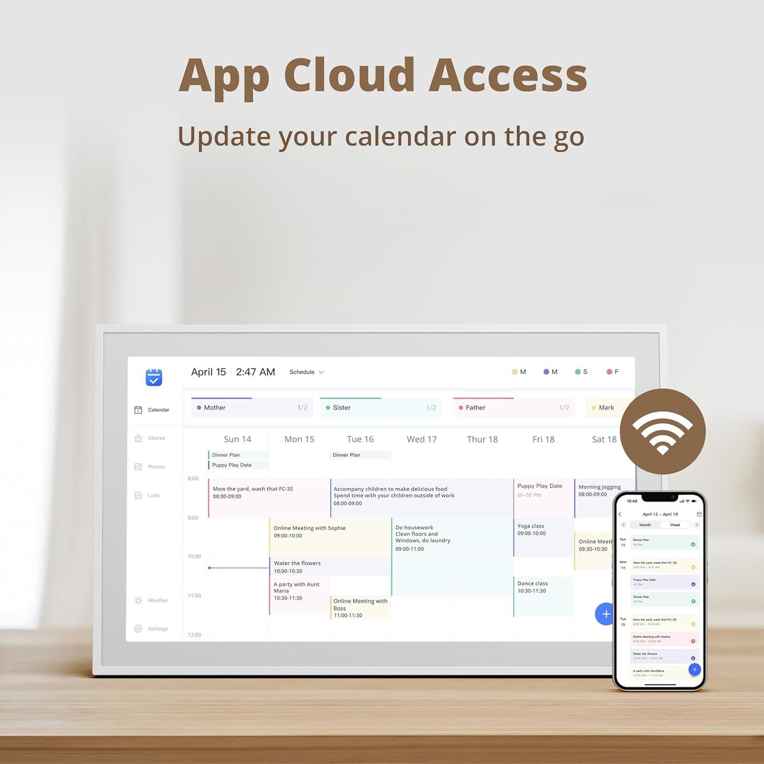 Calendario Digital Dragon Touch 15.6" FHD Táctil Interactivo
