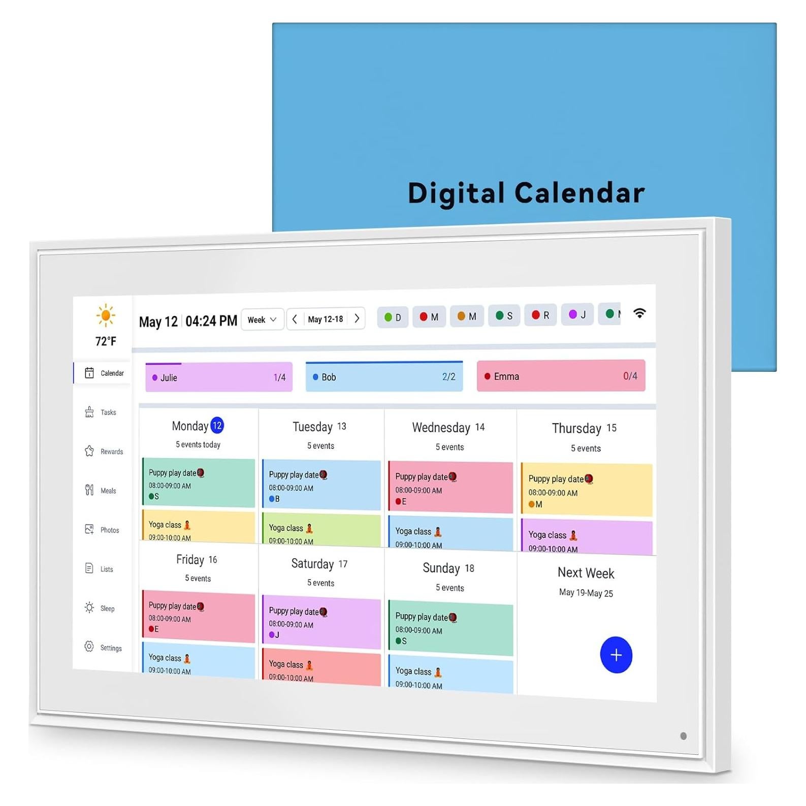 Calendario Digital de Pared BQQJDD 15.6" HD 32GB 2025