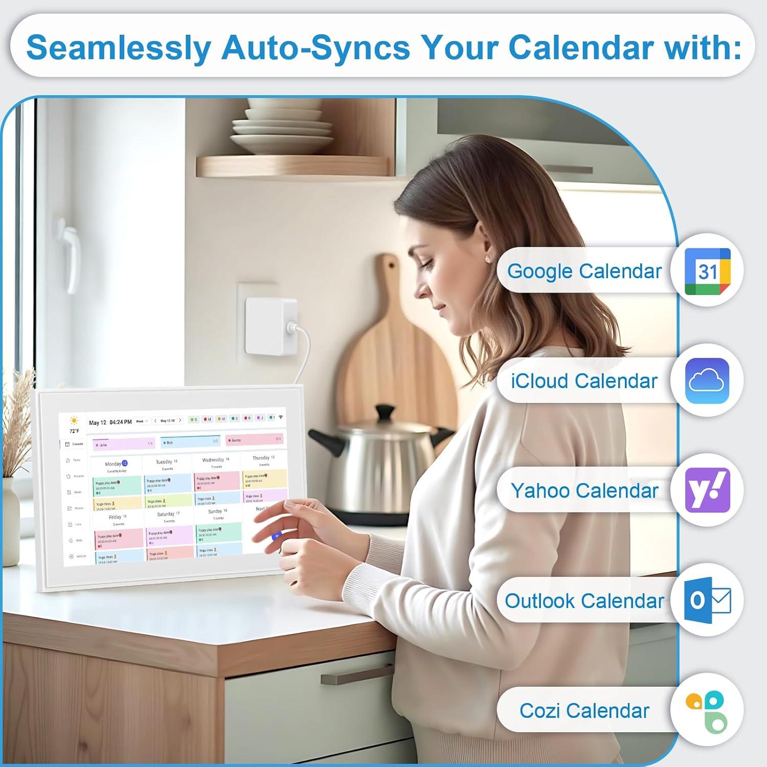 Calendario Digital de Pared BQQJDD 15.6" HD 32GB 2025
