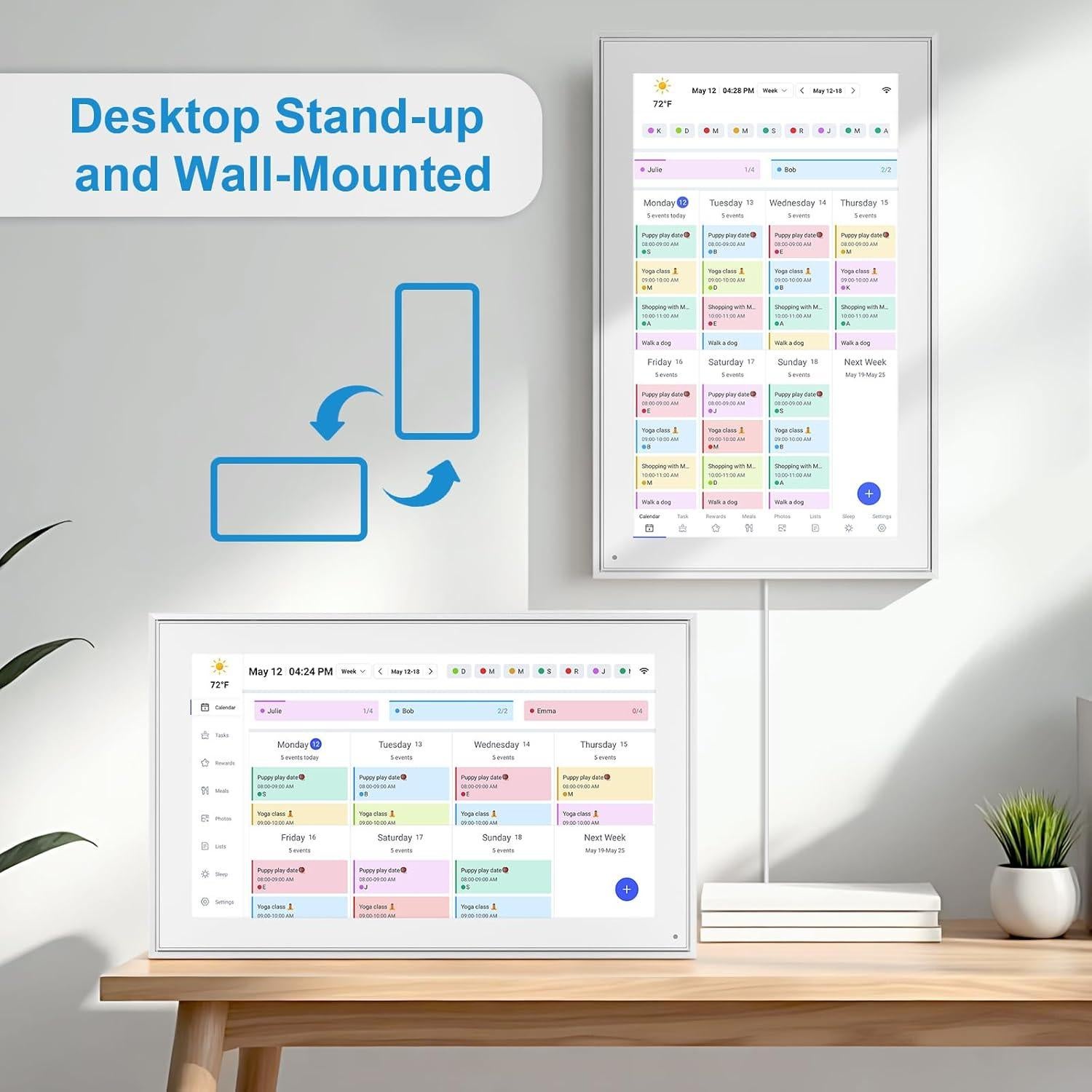 Calendario Digital de Pared BQQJDD 15.6" HD 32GB 2025
