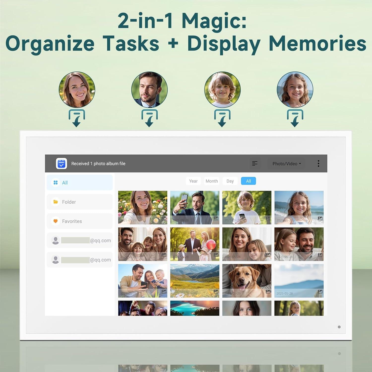 Calendario Digital Inteligente 21.5" Herncptar Blanco 1920x1080