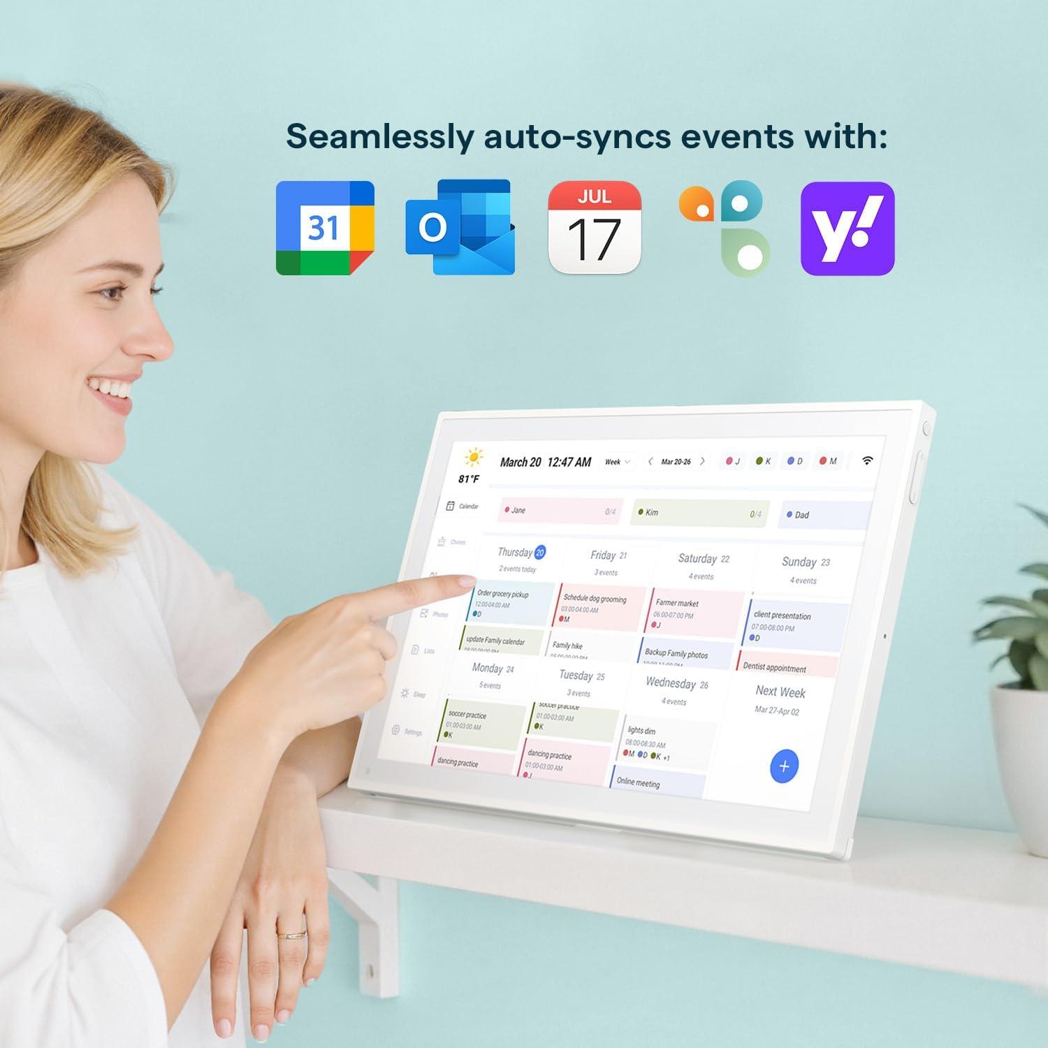 Calendario Digital YPI 10.1" WiFi Pantalla Táctil HD
