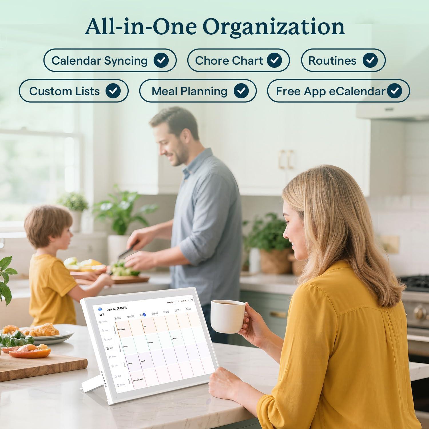 Calendario Digital YPI 10.1" WiFi Pantalla Táctil HD
