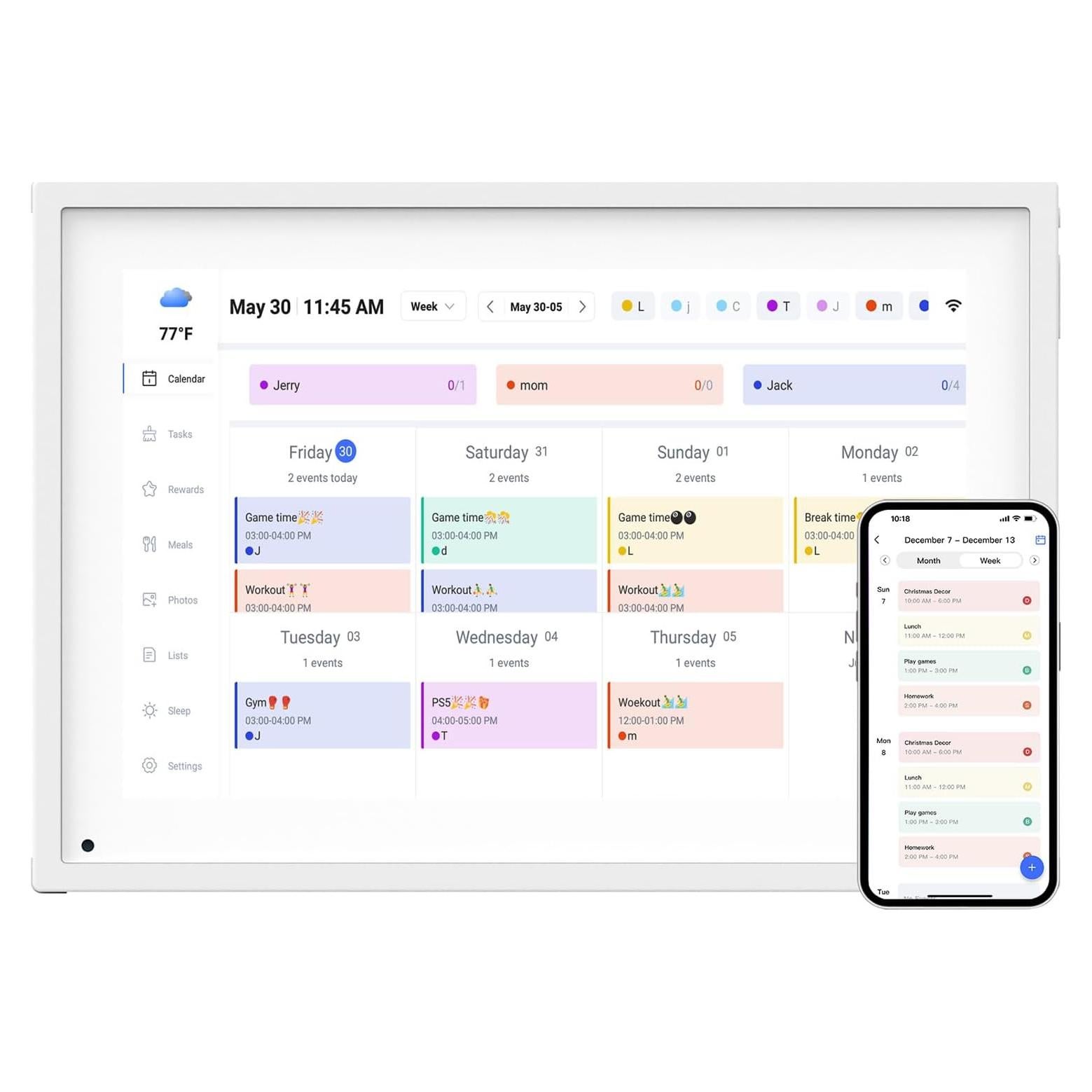 Planificador Digital Inteligente Moonka 10.1" Pantalla Táctil HD