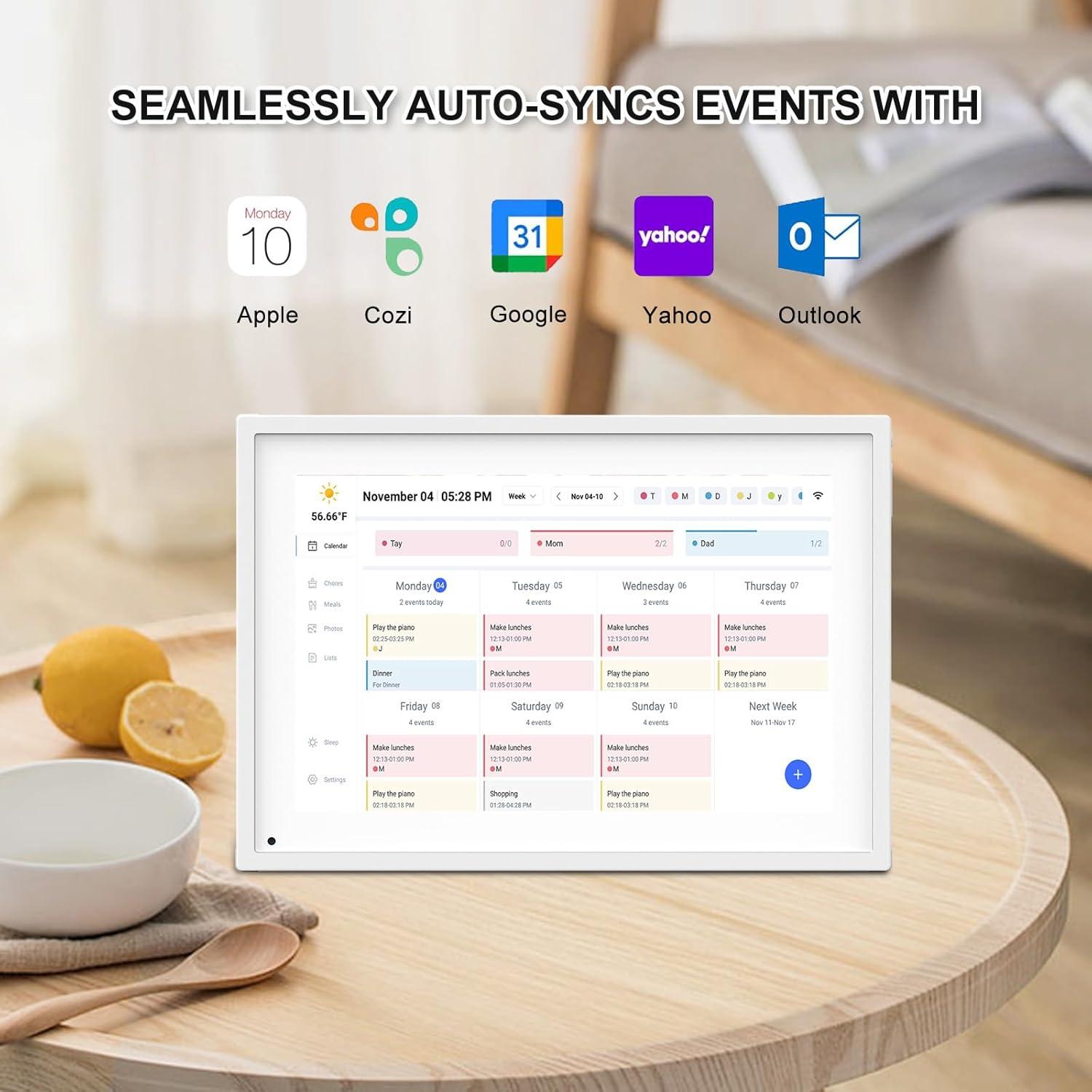 Planificador Digital Inteligente Moonka 10.1" Pantalla Táctil HD