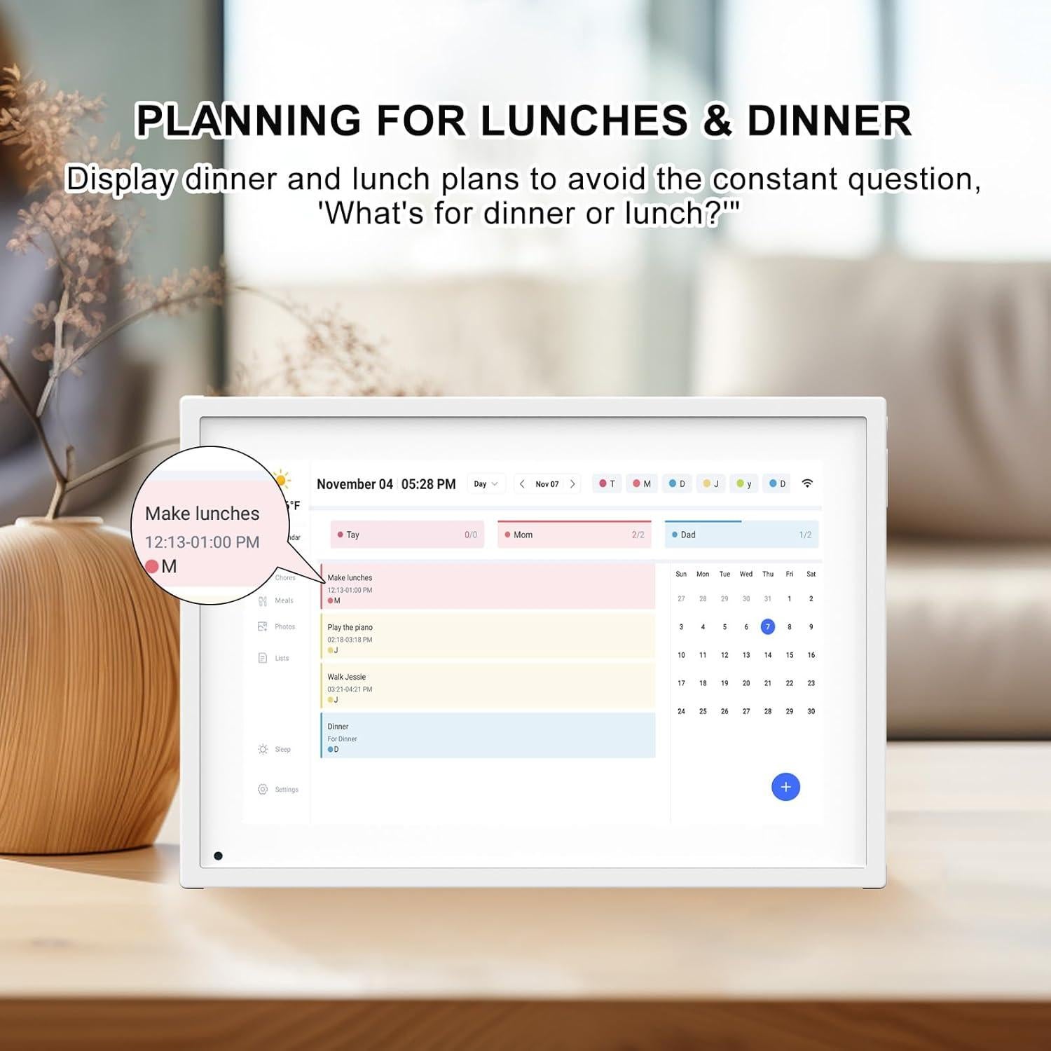 Planificador Digital Inteligente Moonka 10.1" Pantalla Táctil HD