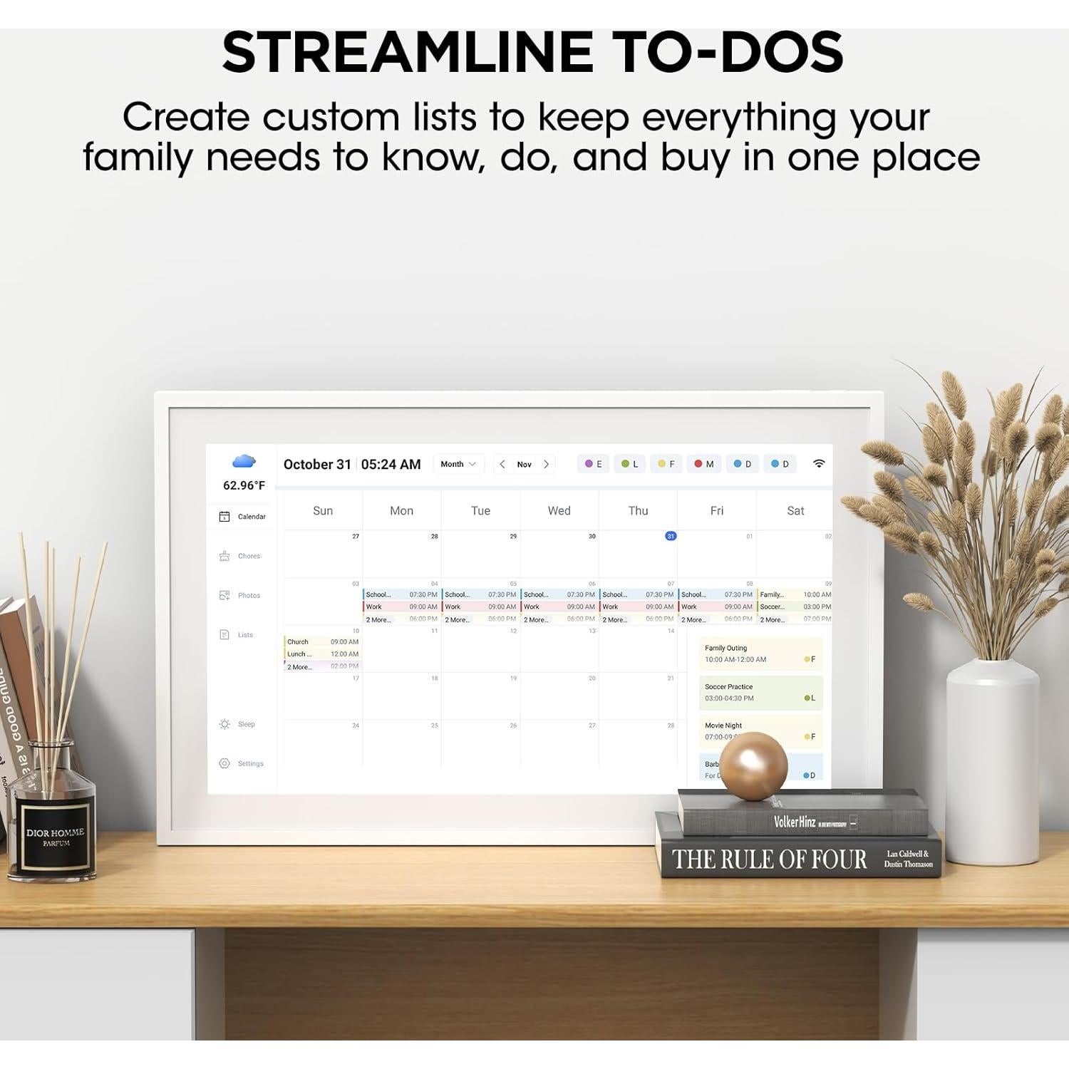 Calendario Digital Inteligente DASFIWO 10.1" Full HD IPS