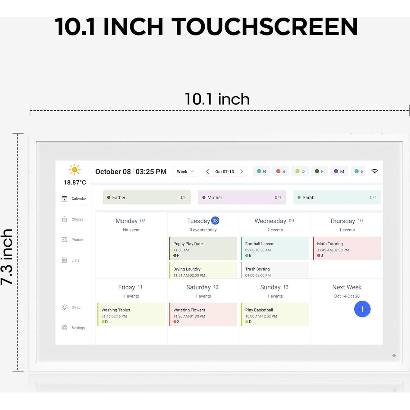 Calendario Digital Inteligente DASFIWO 10.1" Full HD IPS