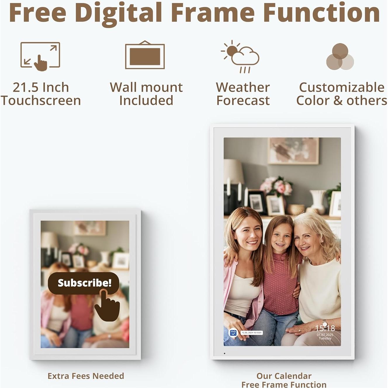 Calendario Digital Dragon Touch 21.5" FHD Táctil Inteligente