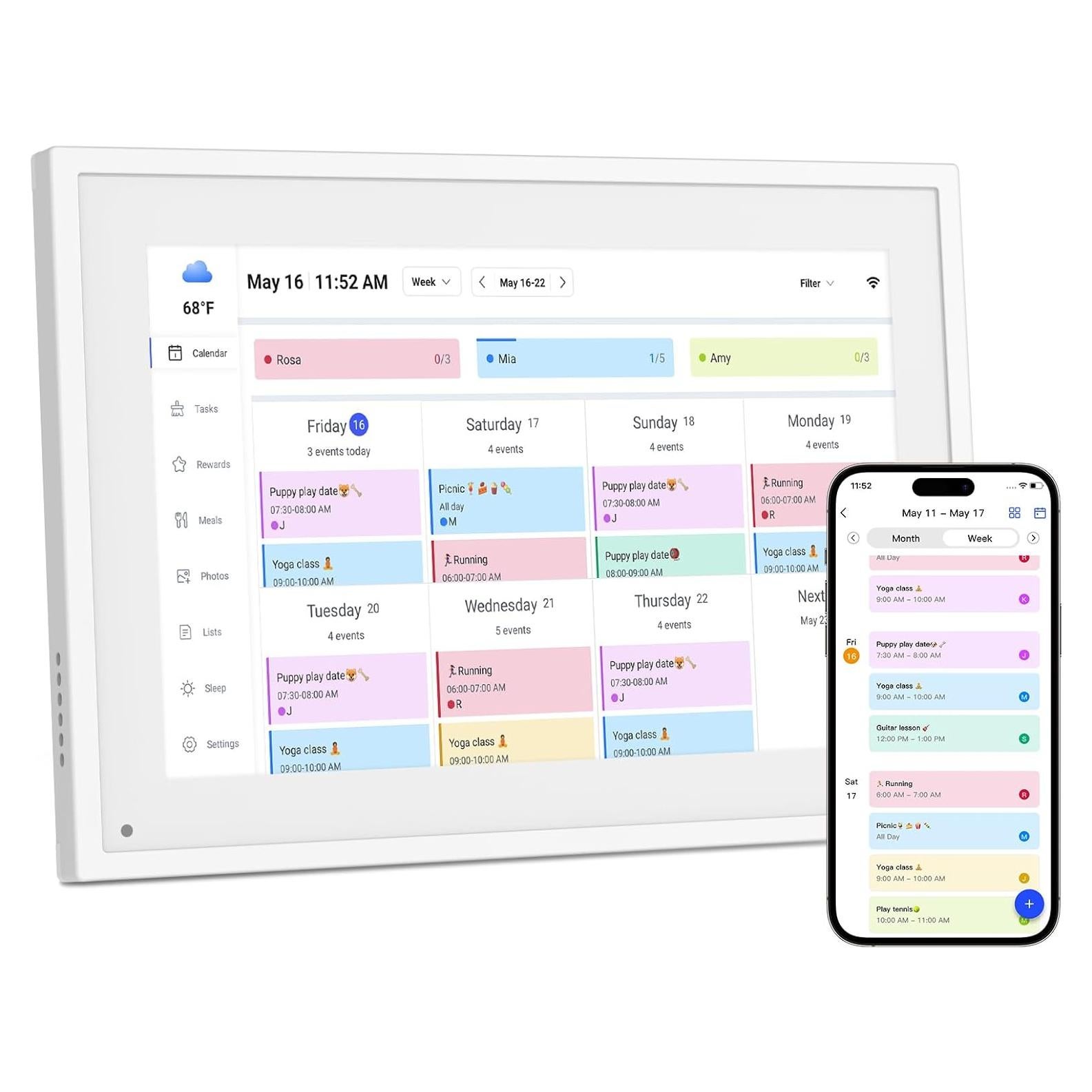 Calendario Digital Inteligente Canupdog 10.1" WiFi HD