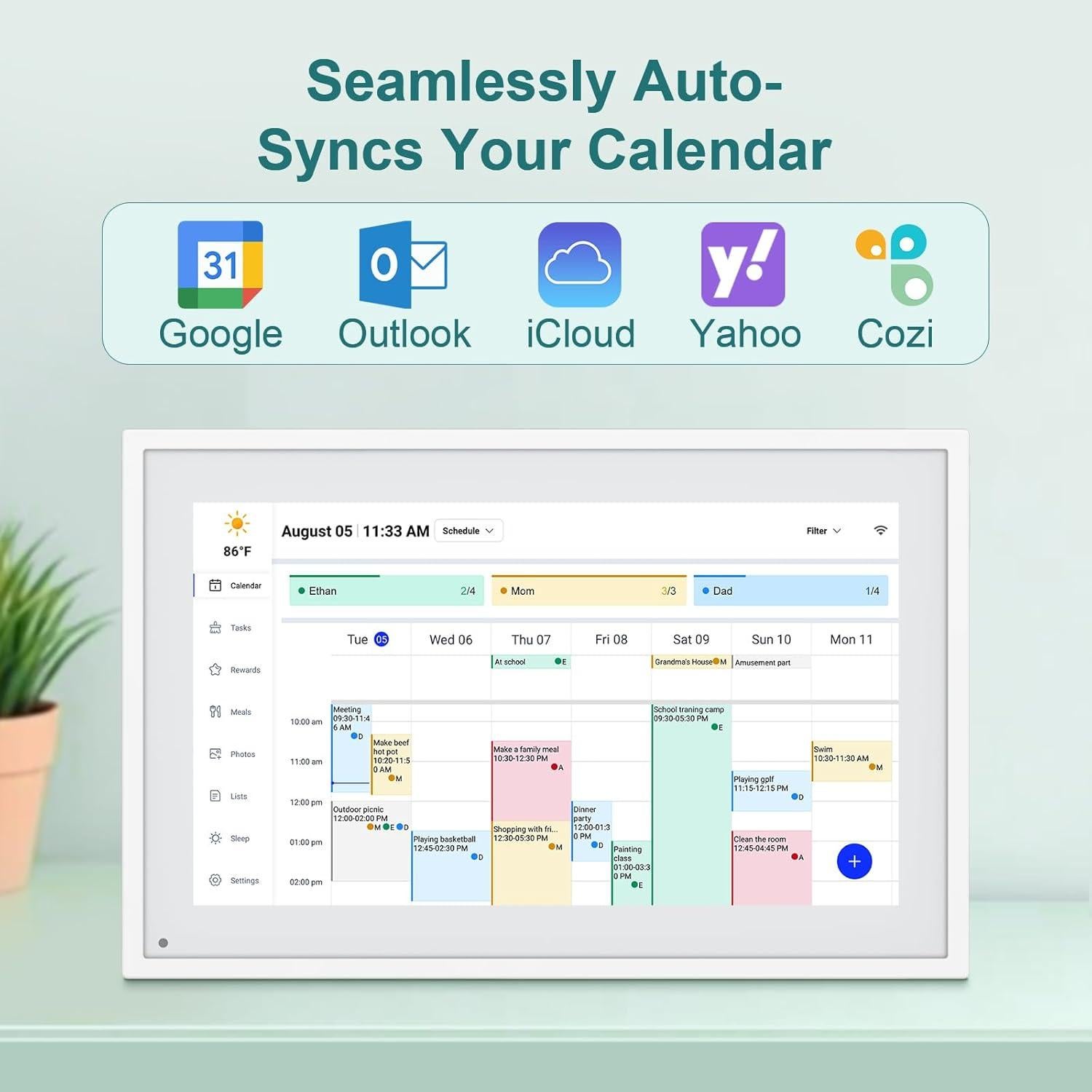 Calendario Digital Inteligente Canupdog 10.1" WiFi HD
