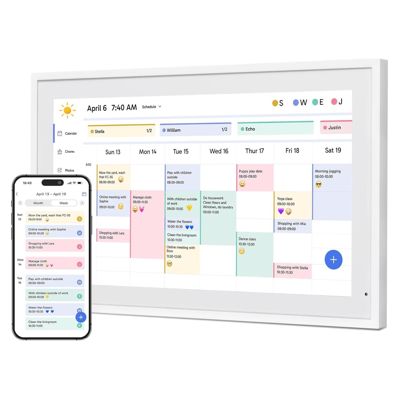 Calendario Digital Dragon Touch 21.5" Pantalla Táctil FHD