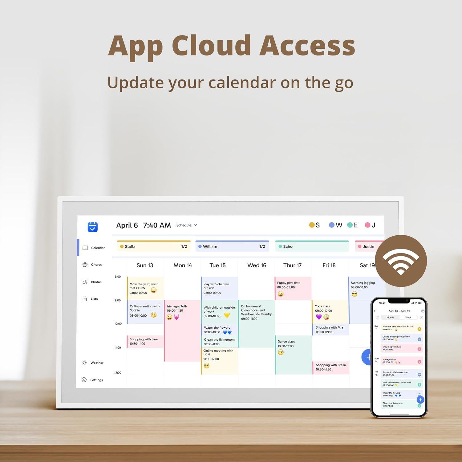 Calendario Digital Dragon Touch 21.5" FHD Táctil Interactivo