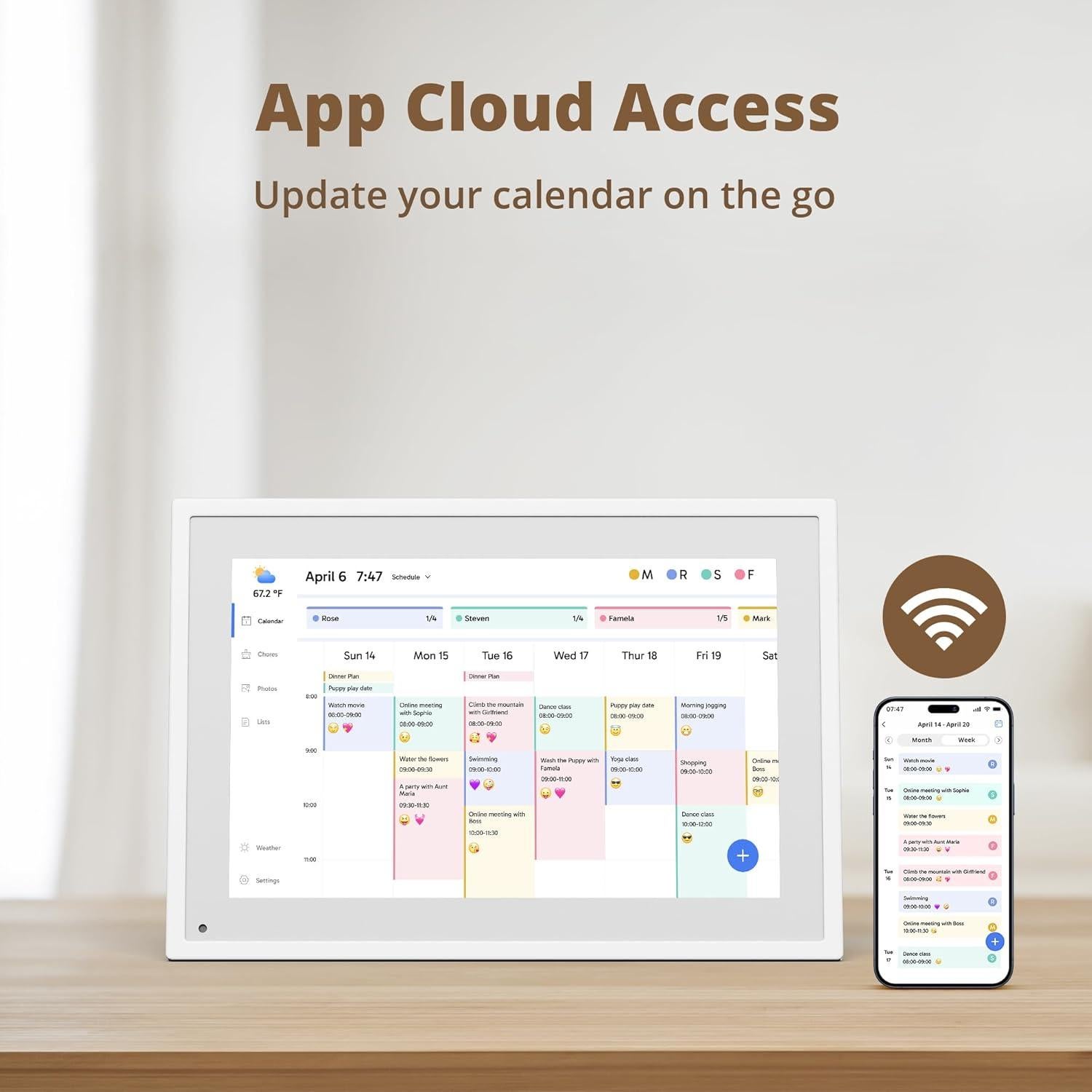Calendario Digital Dragon Touch 10.1" Pantalla Táctil Inteligente