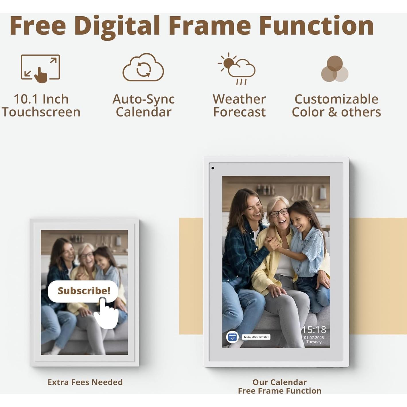 Calendario Digital Dragon Touch 10.1" Pantalla Táctil Inteligente