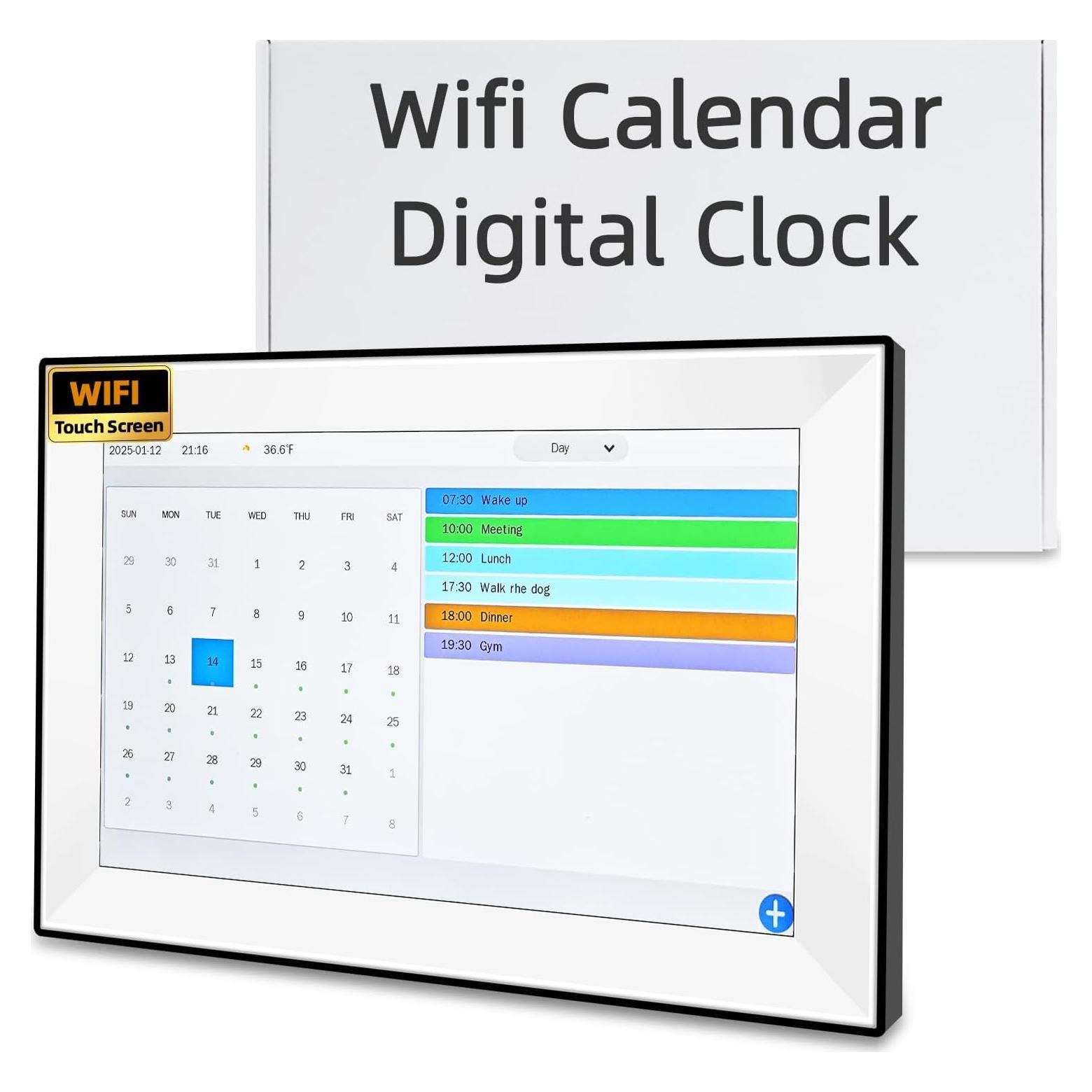 Calendario Digital YUYIALARM 10.1" Pantalla Táctil WiFi