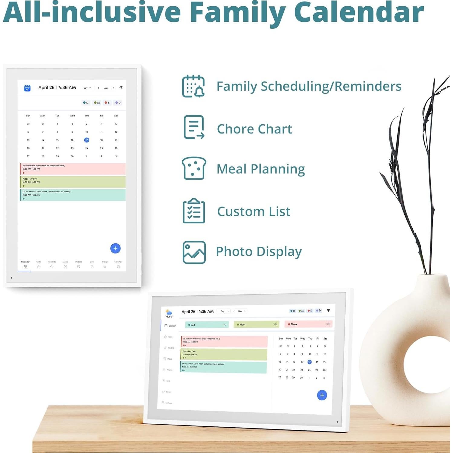Calendario Digital 15.6" Dragon Touch TM15 Pantalla Táctil