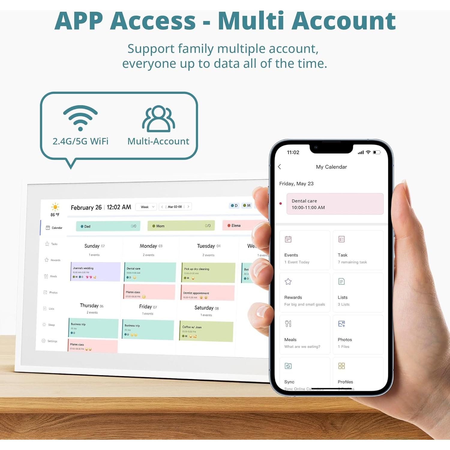 Calendario Digital 15.6" Dragon Touch TM15 Pantalla Táctil