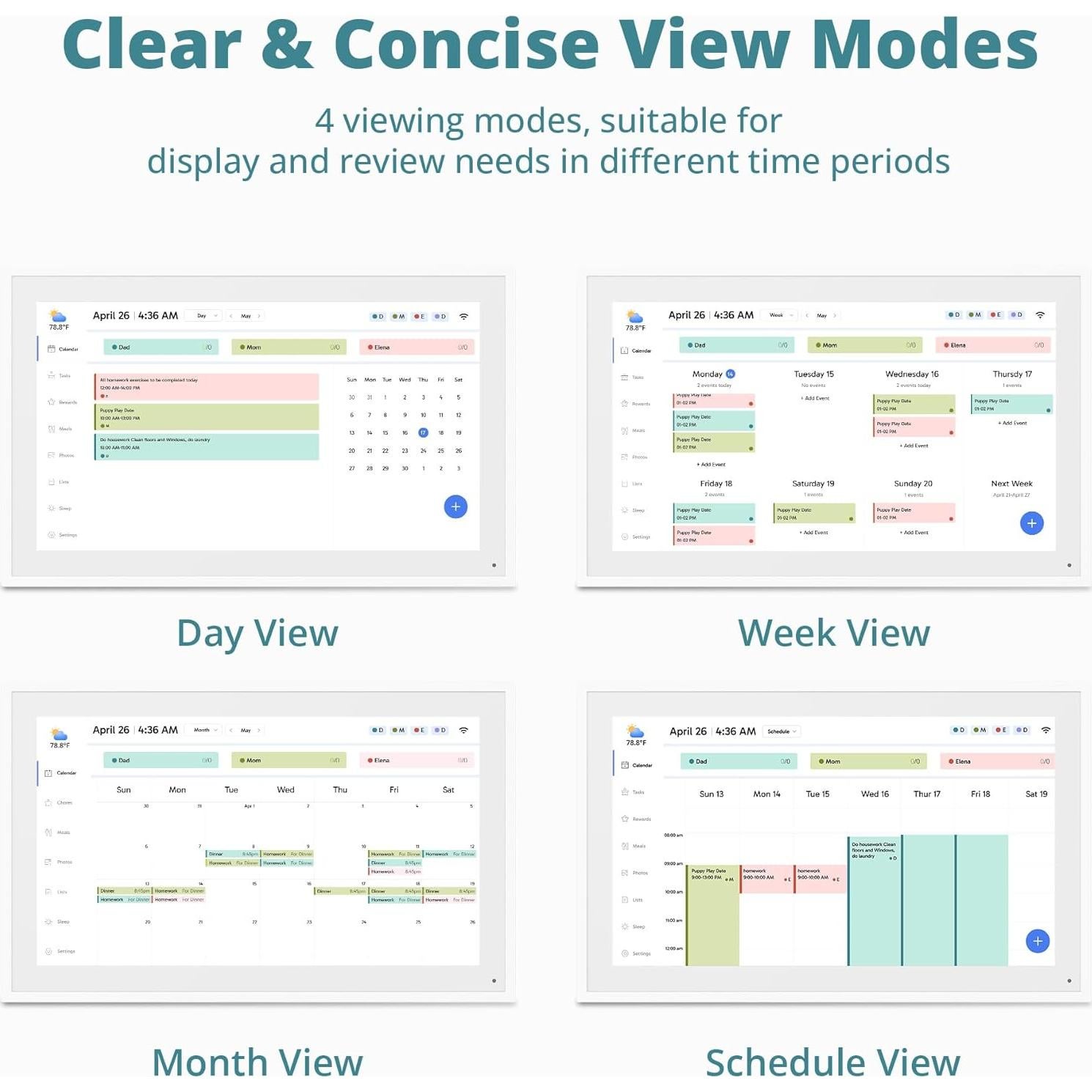 Calendario Digital 15.6" Dragon Touch TM15 Pantalla Táctil