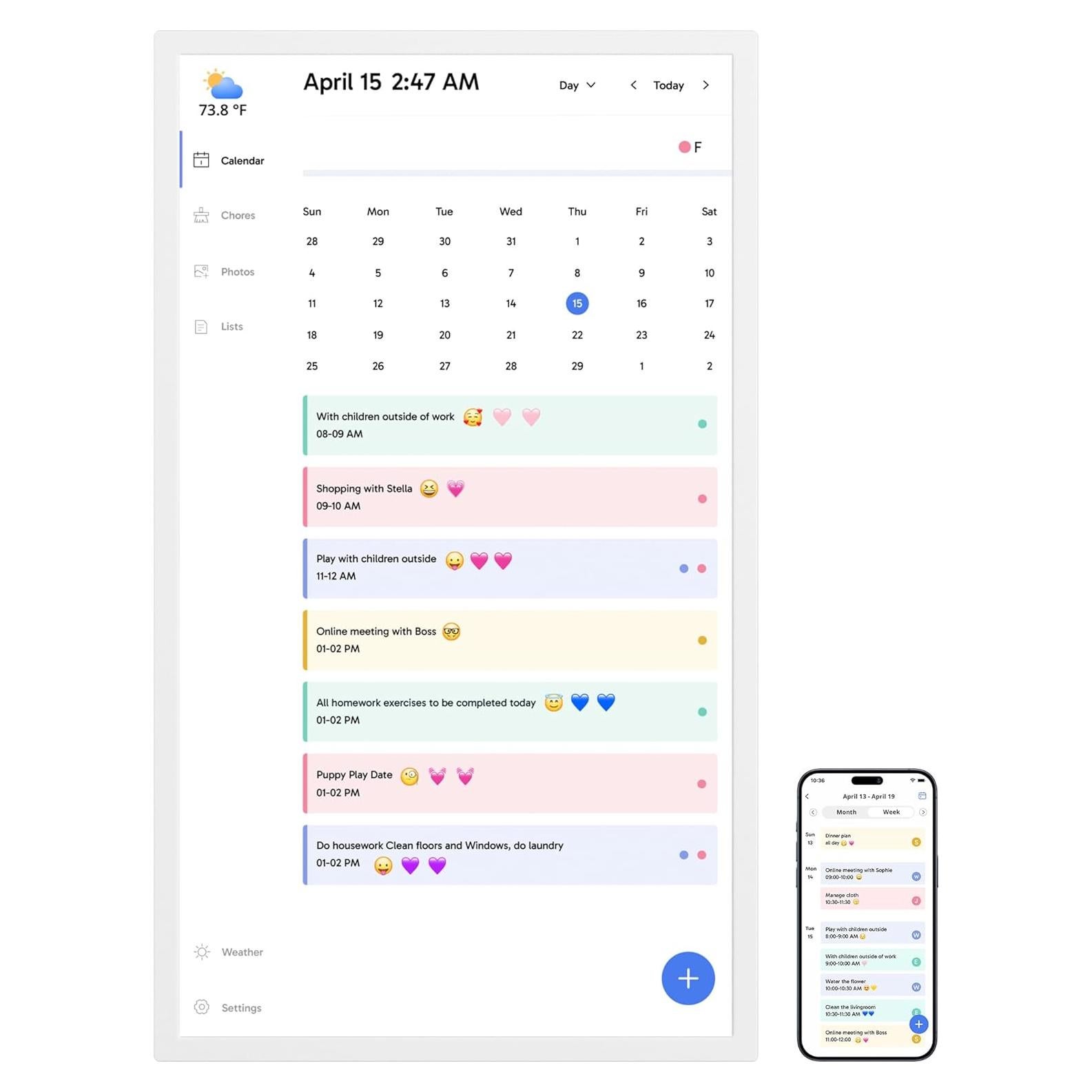 Calendario Digital 32" Dragon Touch FHD Interactivo Montable