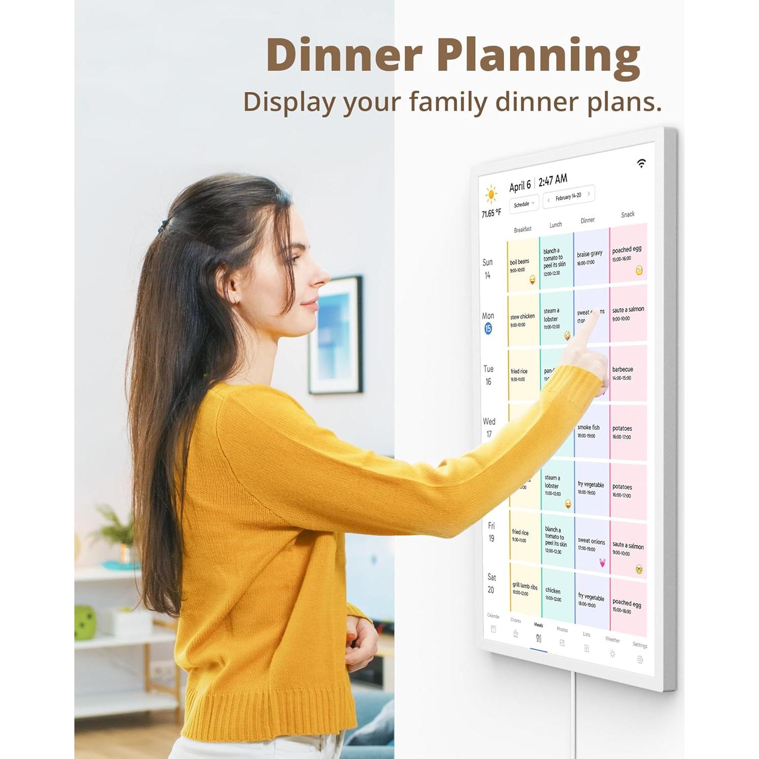 Calendario Digital 32" Dragon Touch FHD Interactivo Montable