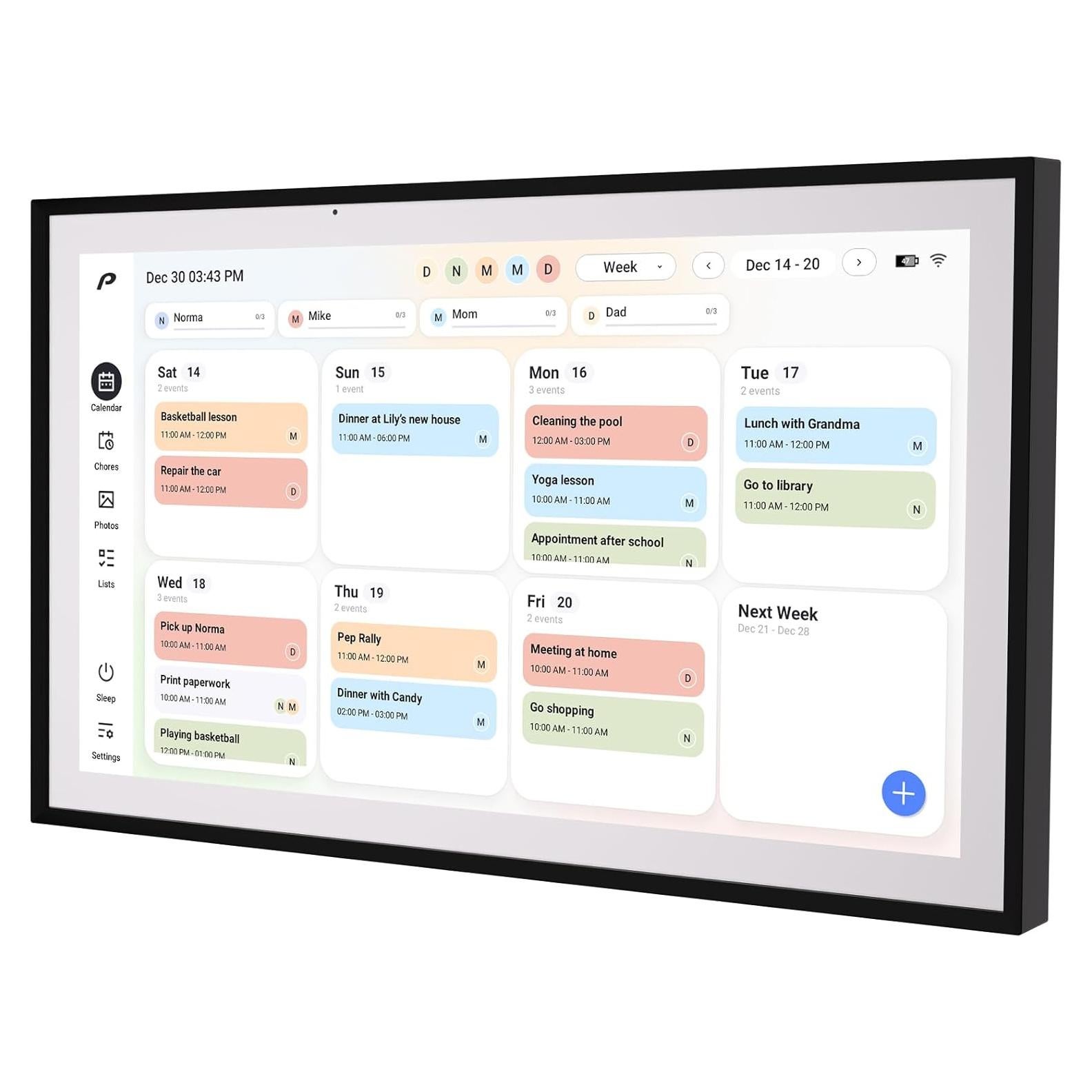 Calendario Digital Pronext 15.6" Full HD Táctil Recargable