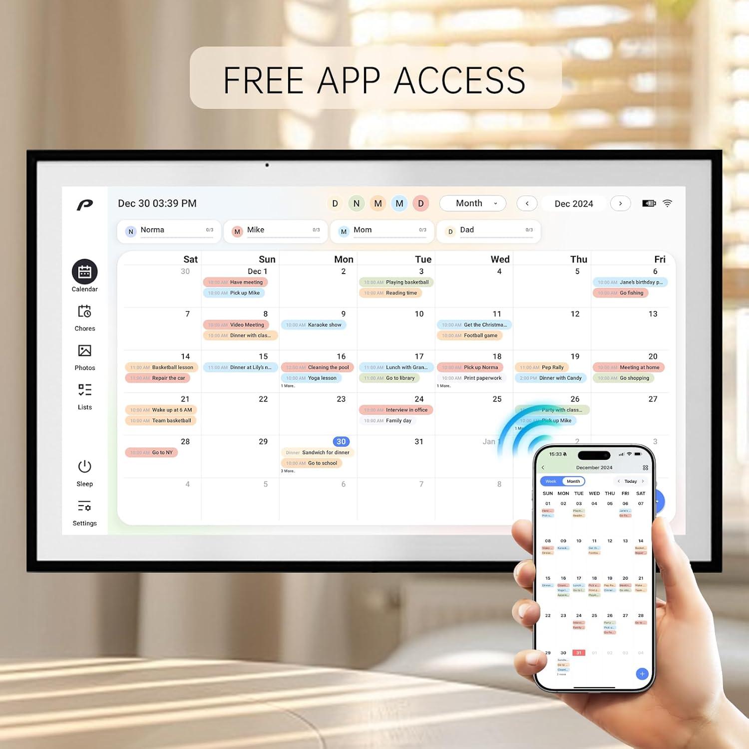 Calendario Digital Pronext 15.6" Full HD Táctil Recargable