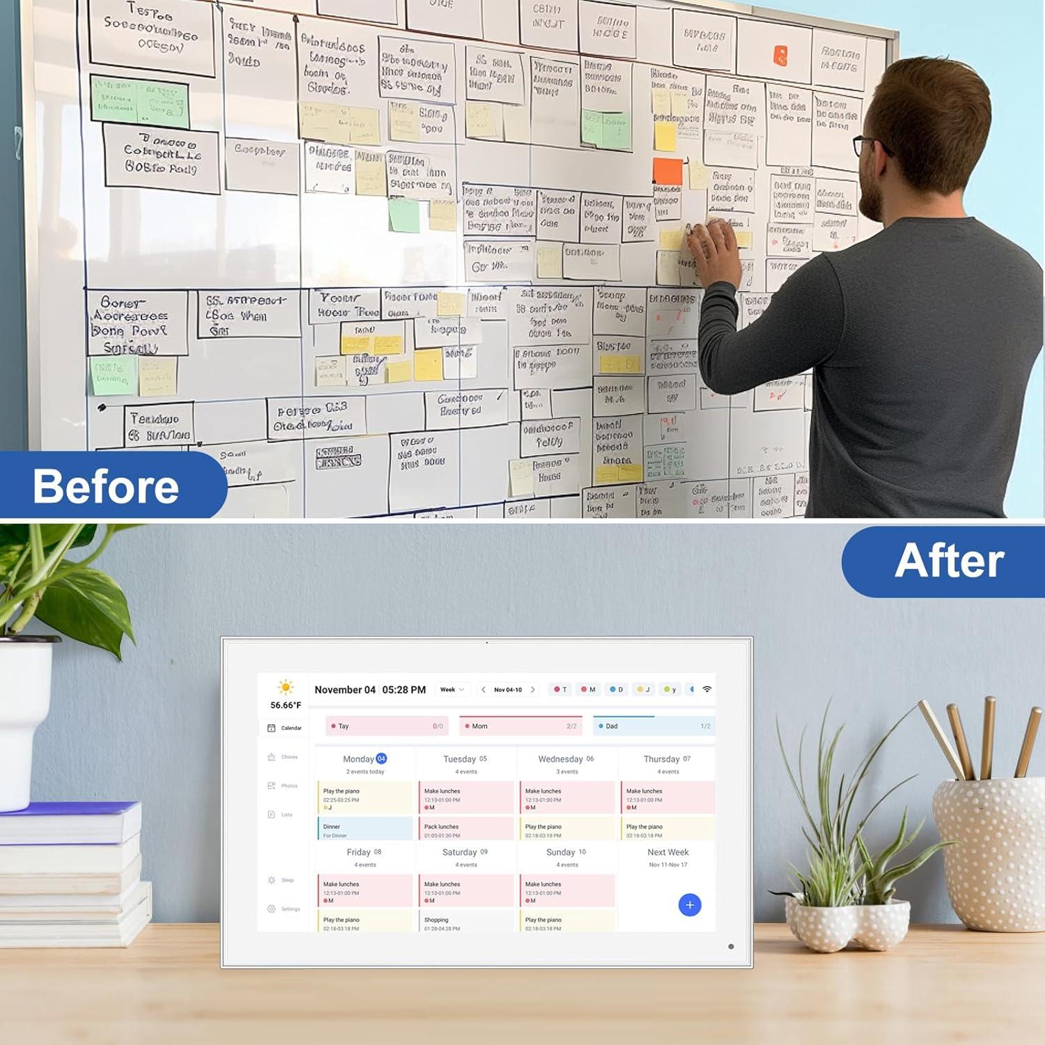 Calendario Digital YENOCK 15.6" Pantalla Táctil FHD Organizador