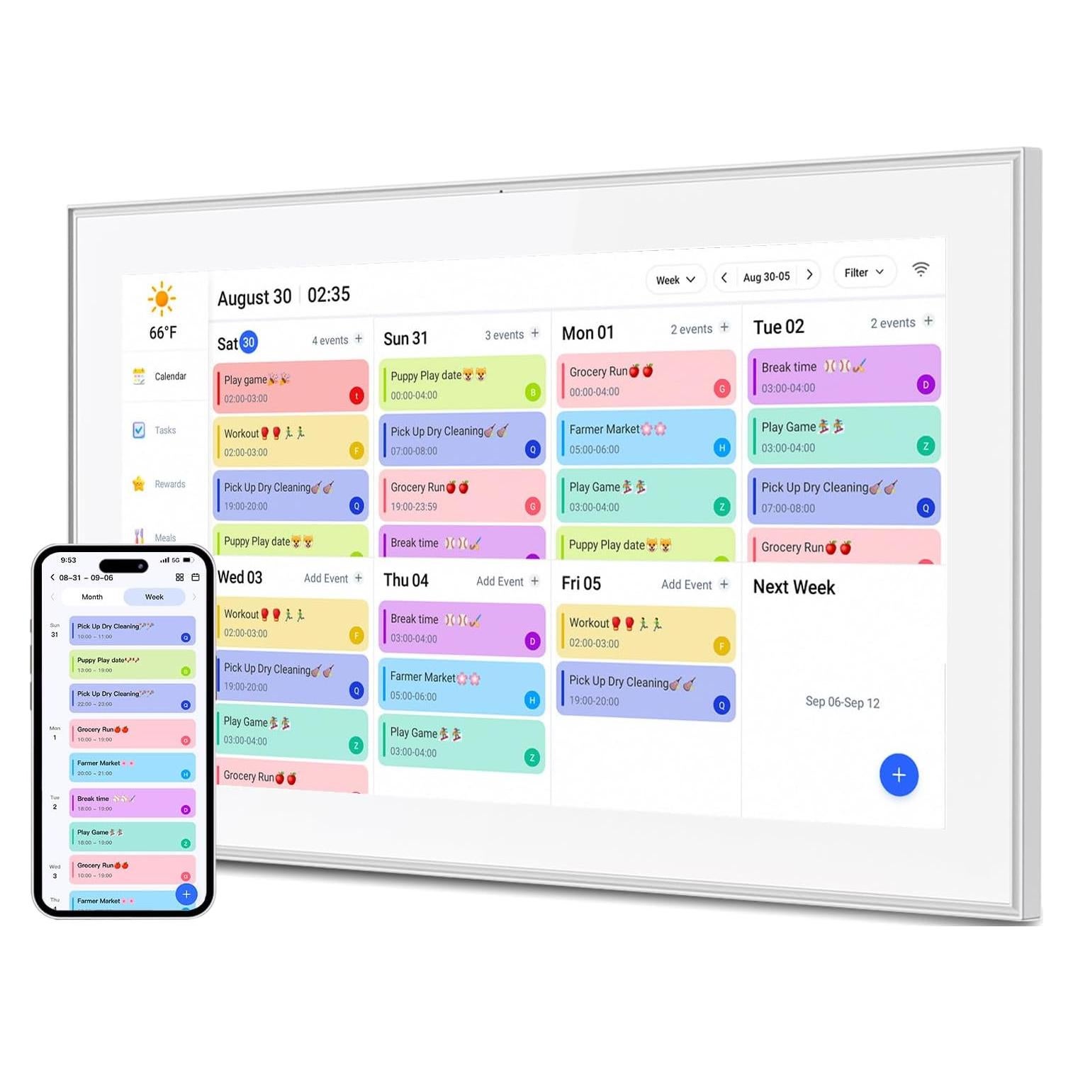 Planificador Digital Inteligente 15.6" dxmart con Pantalla Táctil HD