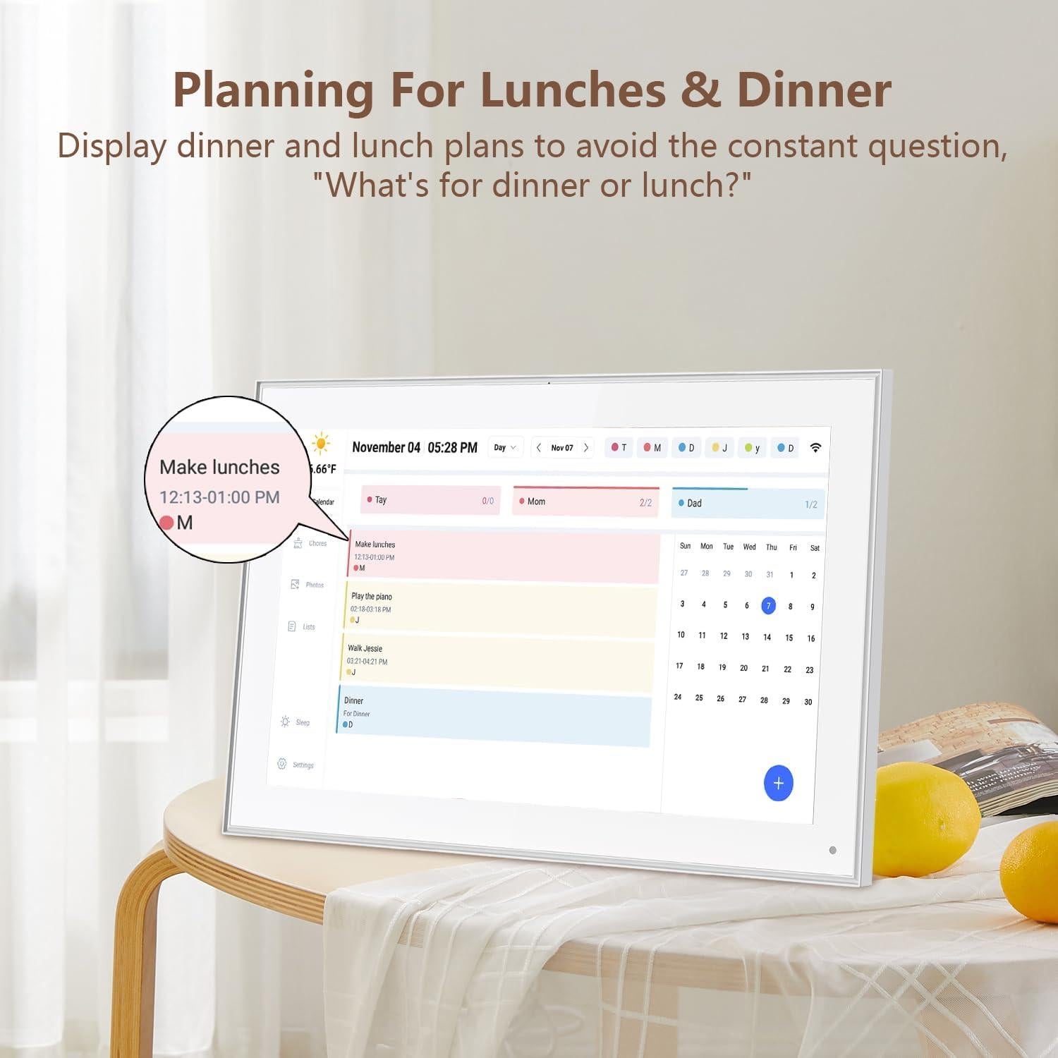 Planificador Digital Inteligente 15.6" dxmart con Pantalla Táctil HD