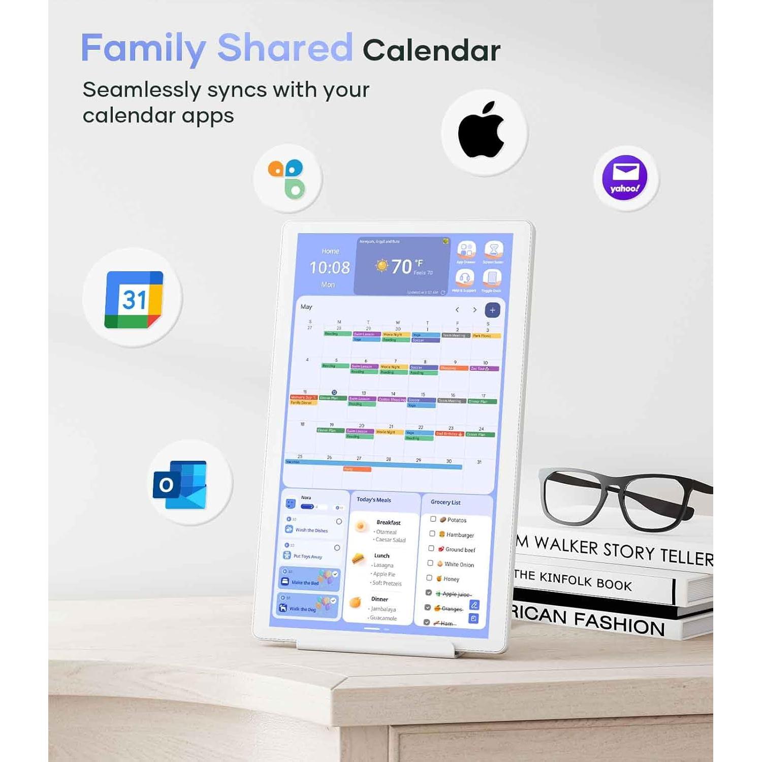Calendario Digital Cozyla Mate 15.6" Pantalla Táctil Blanco